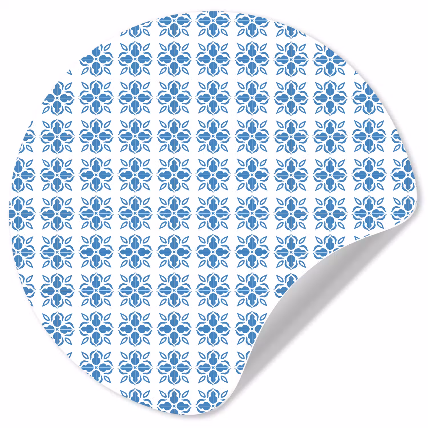 Zee - Sfeer - Blauw - Wit Wandcirkel behangsticker klein 186 -3d