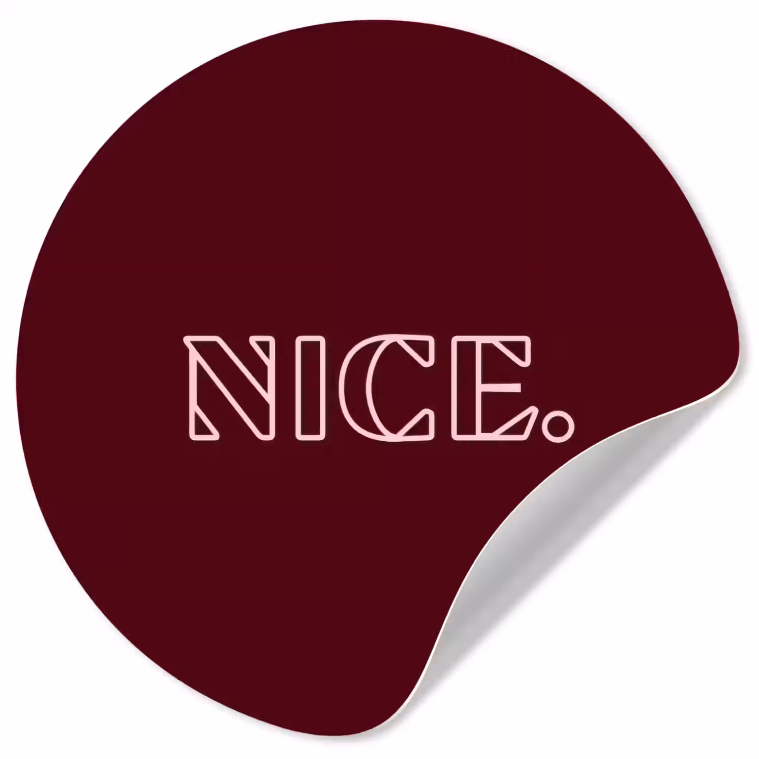 Bordeaux - Nice - minimalistisch Wandcirkel behangsticker klein -3d