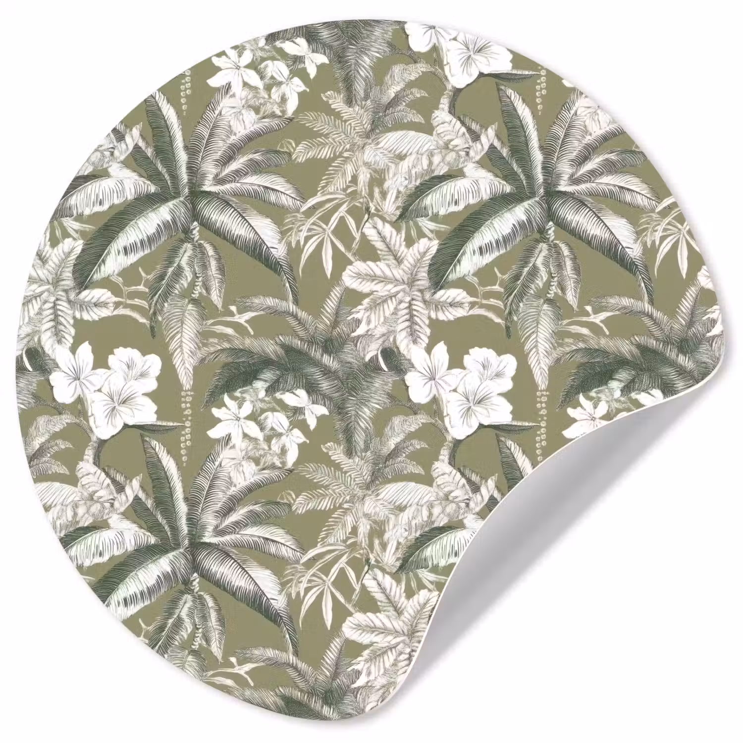 Botanisch - Bloemen - Groen Wandcirkel behangsticker klein 186 -3d