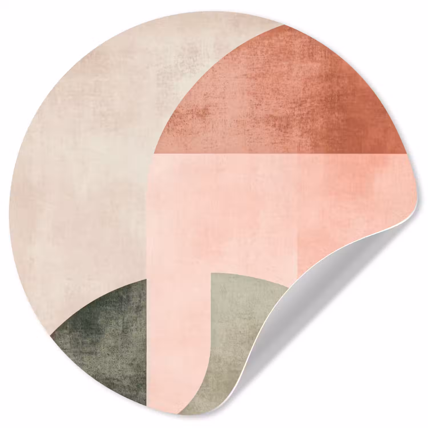 Cirkel - Abstract - Roze Wandcirkel behangsticker klein -3d