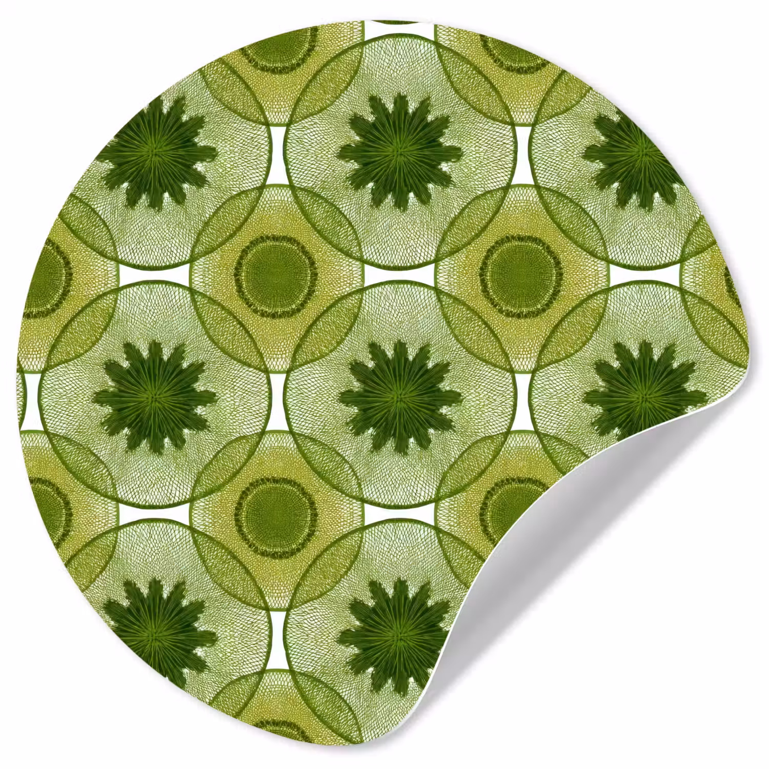 Cirkels - Patroon - Groen Wandcirkel behangsticker klein 186 -3d