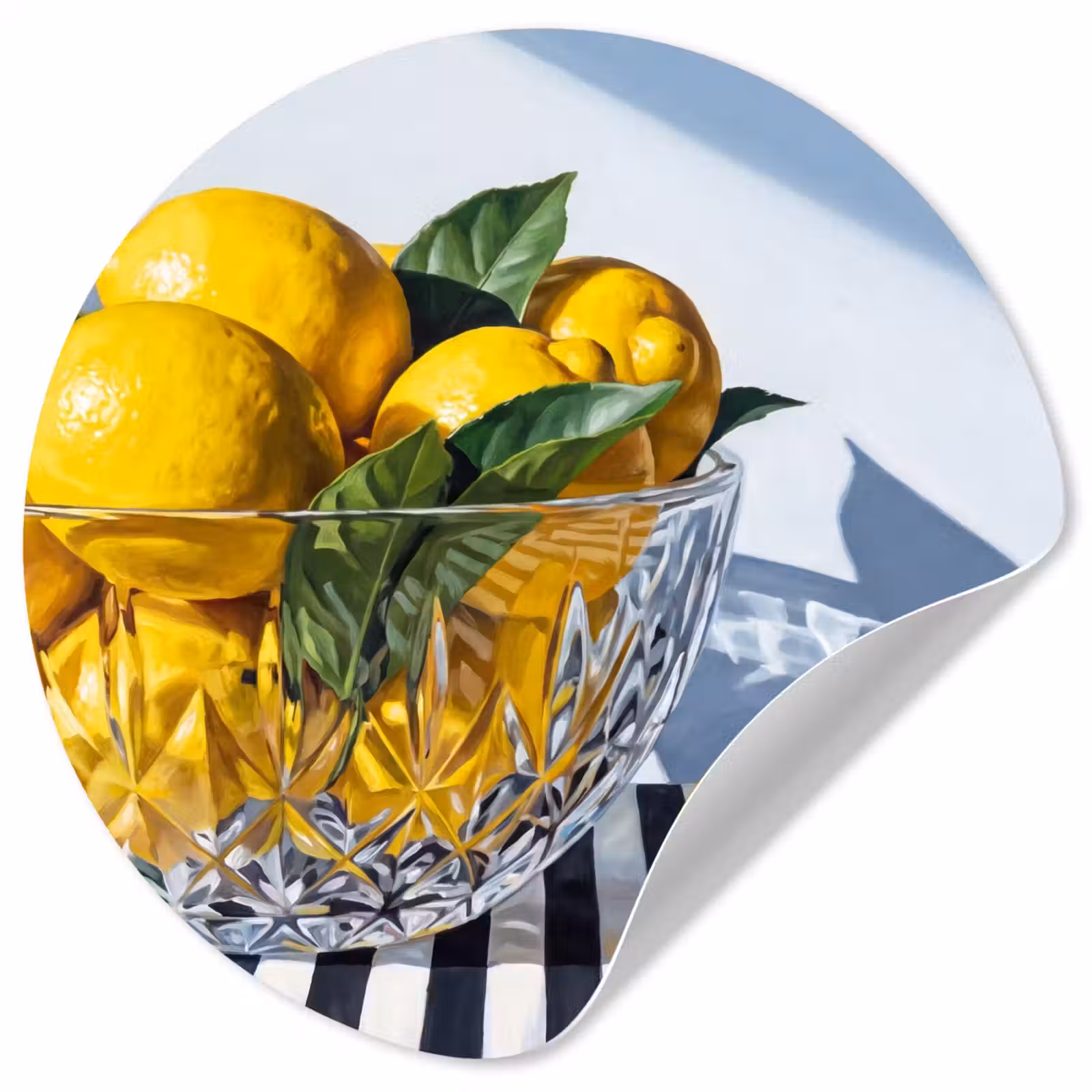 Behangcirkel - Citroenen - Fruit - Geel - Citroenen - Fruit - Geel Wandcirkel behangsticker klein