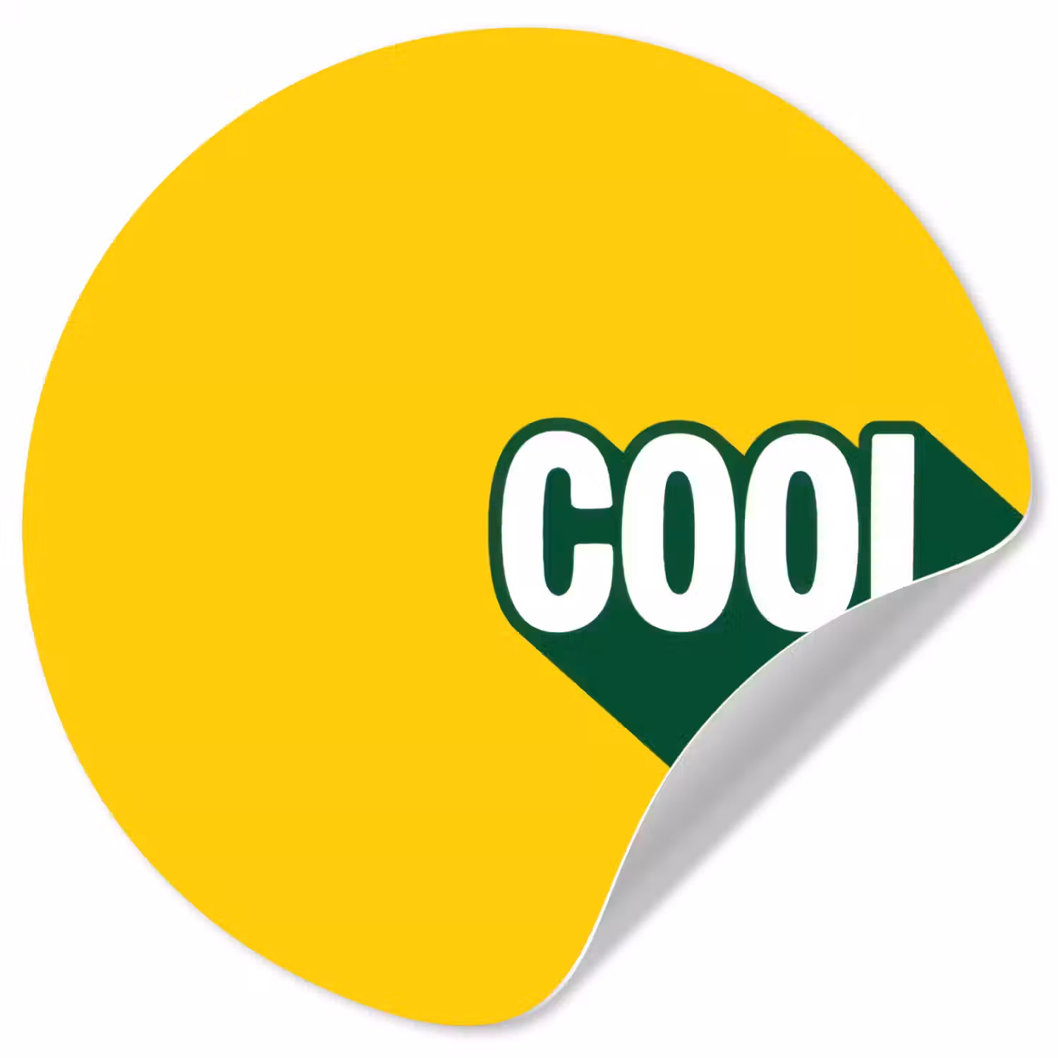 Cool - Geel - Groen Wandcirkel behangsticker klein -3d
