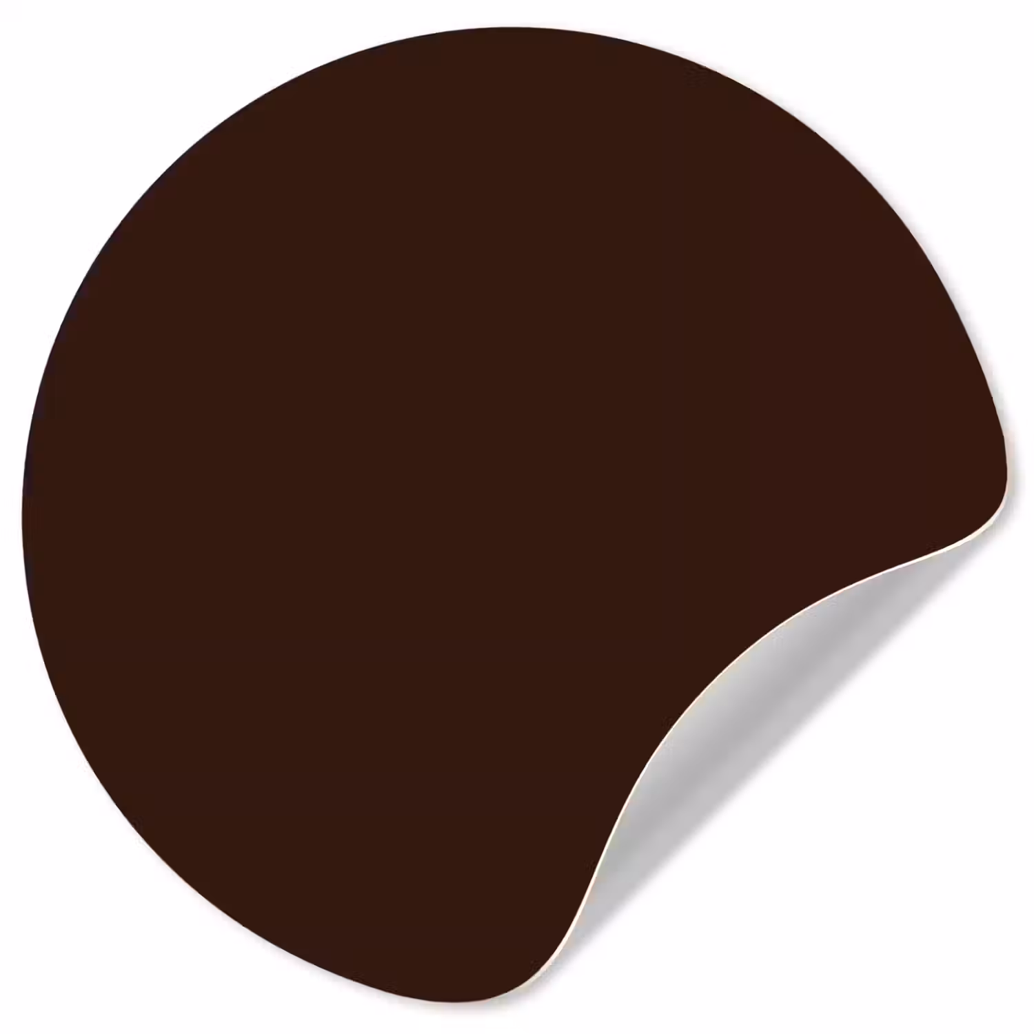 Dark - Chocolate - Bruin Wandcirkel behangsticker klein 186 -3d