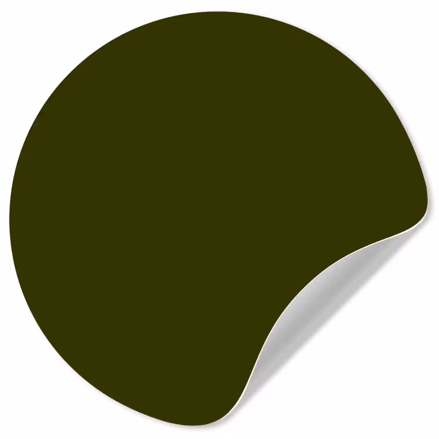 Dark - Olive - Groen Wandcirkel behangsticker klein 186 -3d