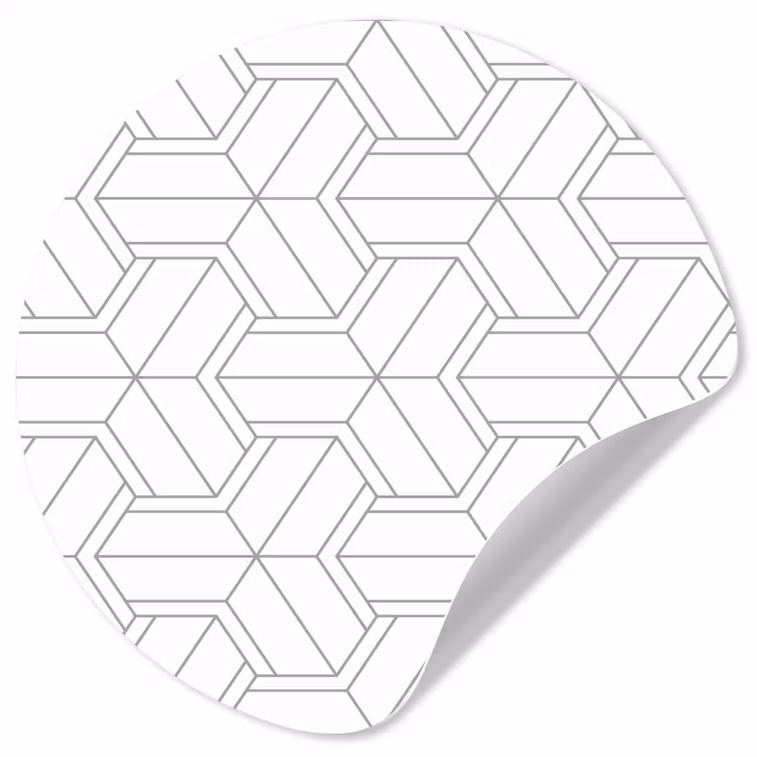 Design - Geometrie - Patroon - Lijn Wandcirkel behangsticker klein 186 -3d