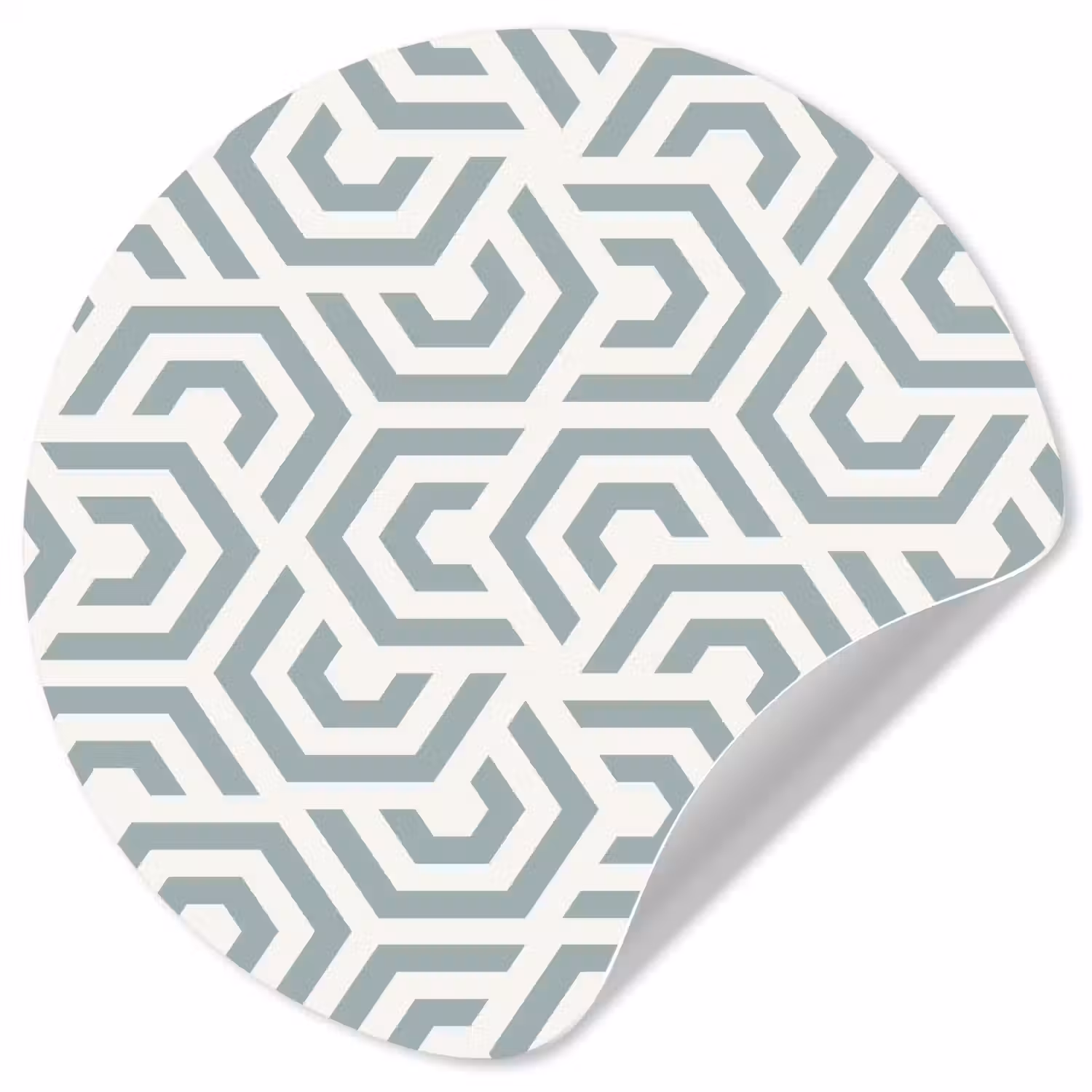 Design - Lijn - Patroon - Groen Wandcirkel behangsticker klein 186 -3d