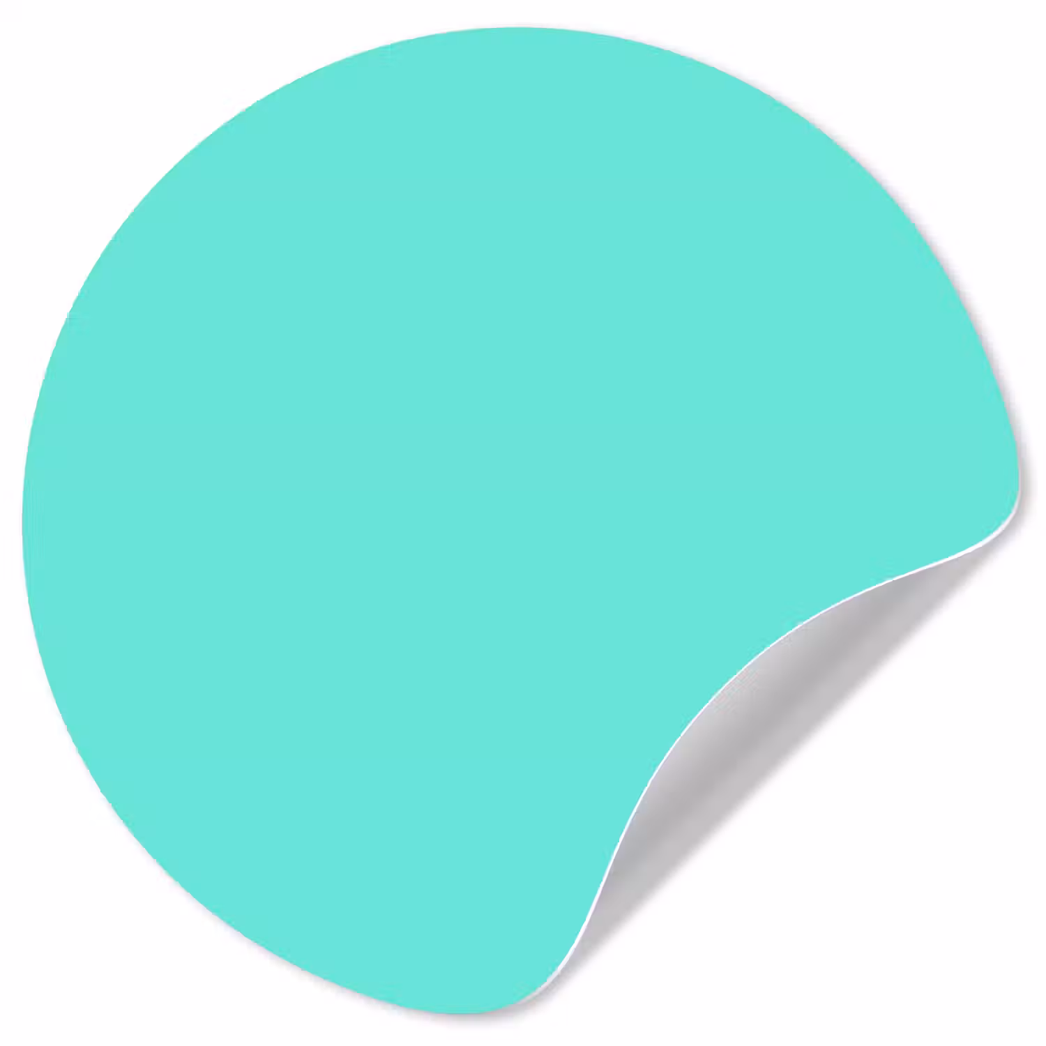 Electric - Cyan - Turkoois Wandcirkel behangsticker klein 186 -3d