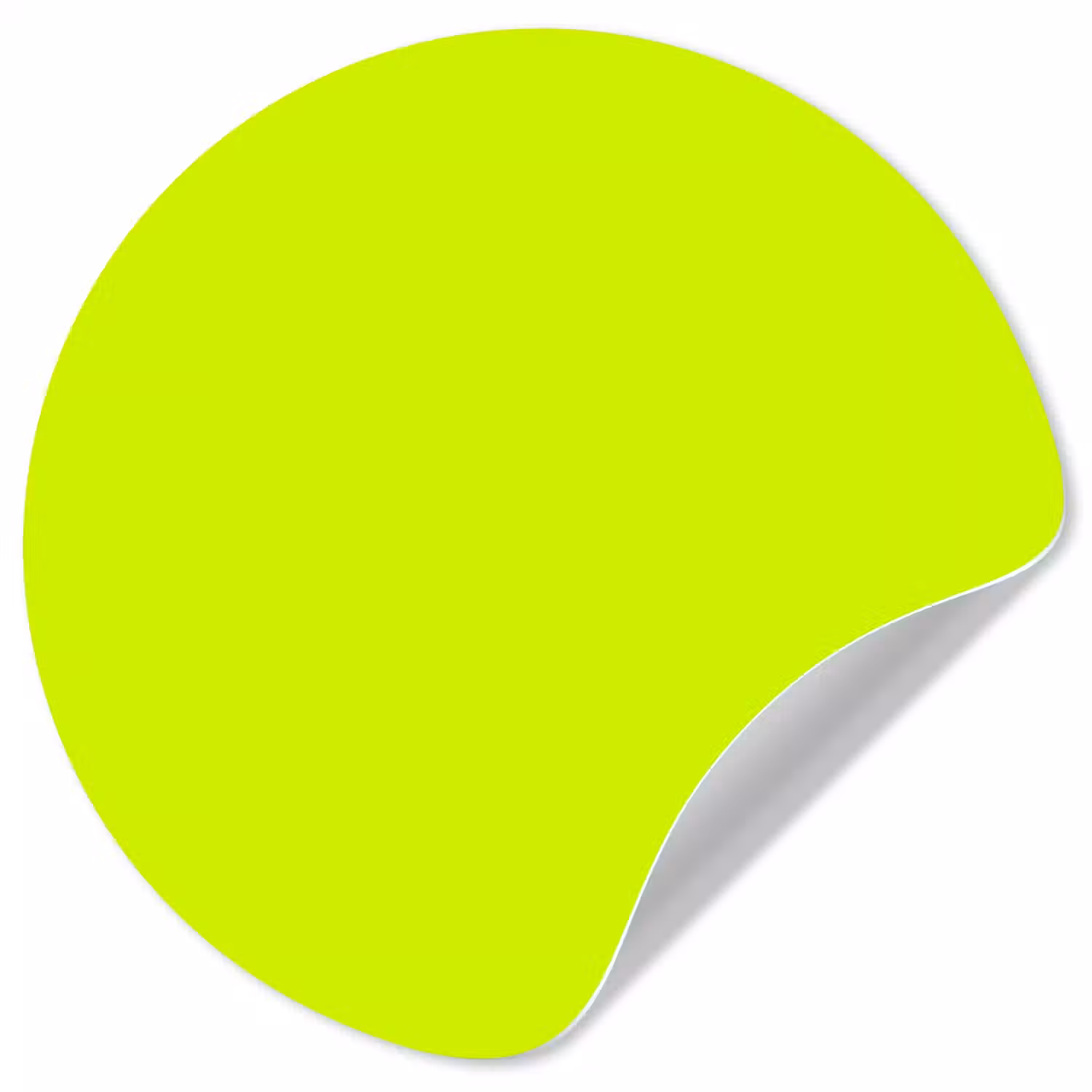 Electric - Lemon - Geel Wandcirkel behangsticker klein 186 -3d