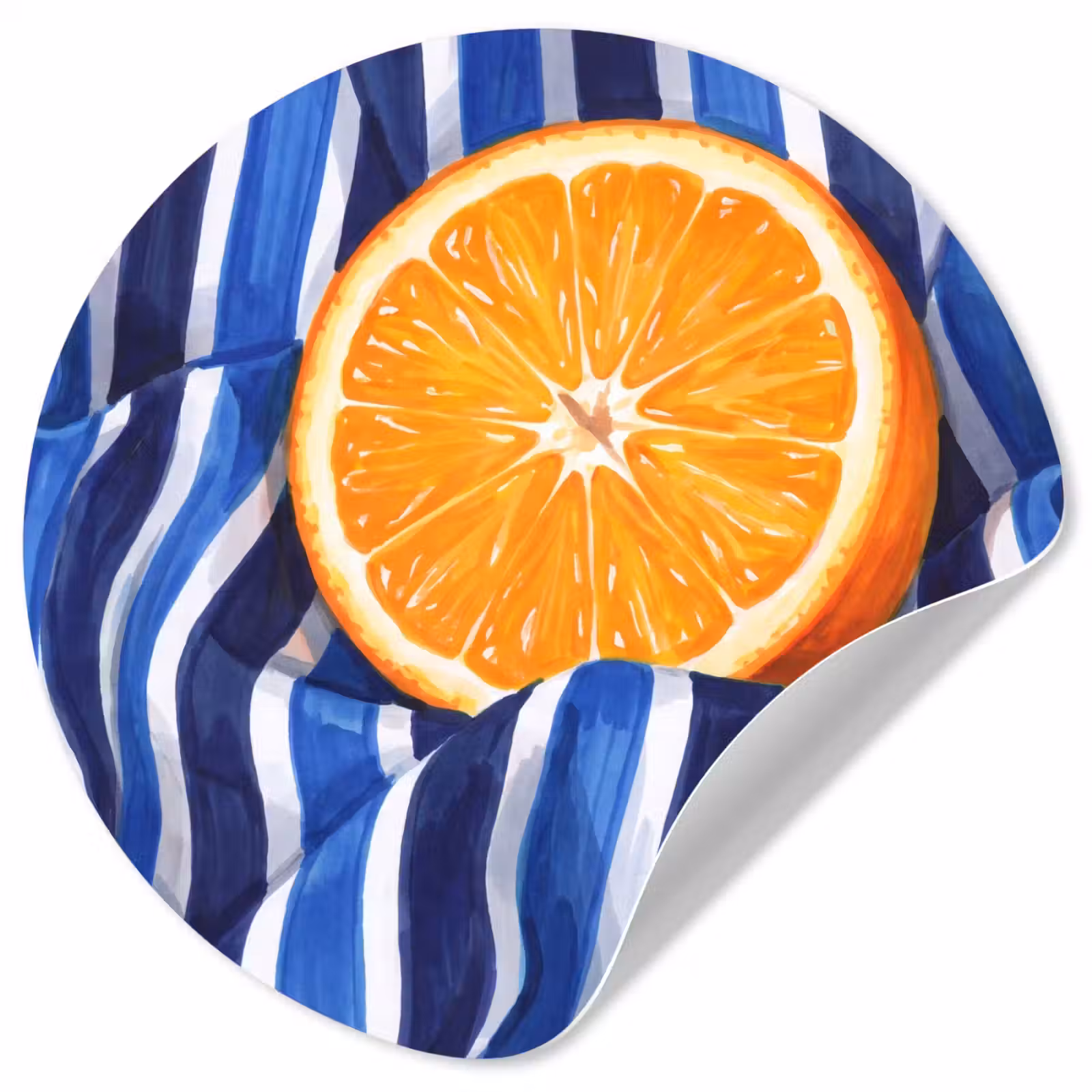 Behangcirkel - Eten - Fruit - Oranje - Eten - Fruit - Oranje Wandcirkel behangsticker klein