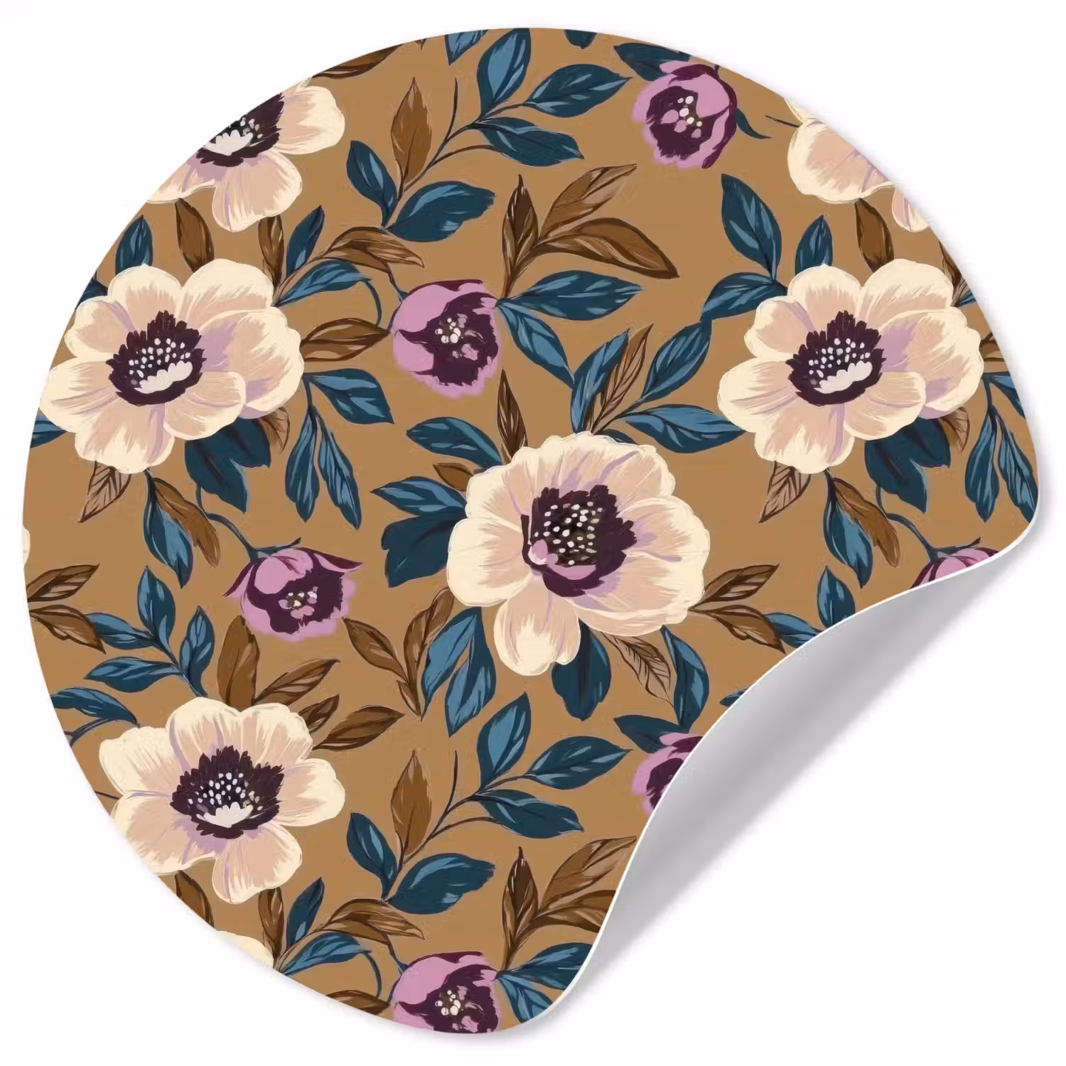 Floraal - Stilleven - Kleurrijk Wandcirkel behangsticker klein 186 -3d