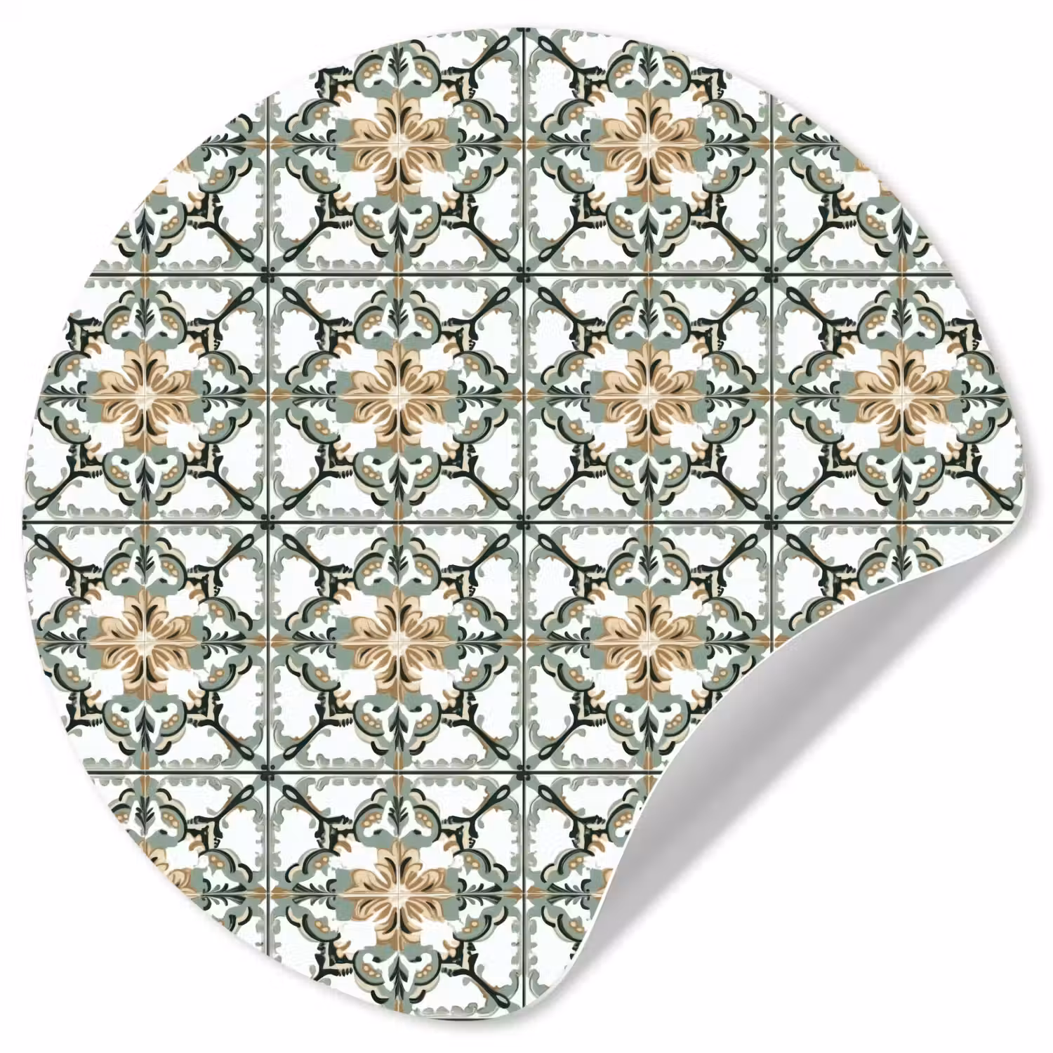 Floraal - Verweerd - Keurrijk Wandcirkel behangsticker klein 186 -3d