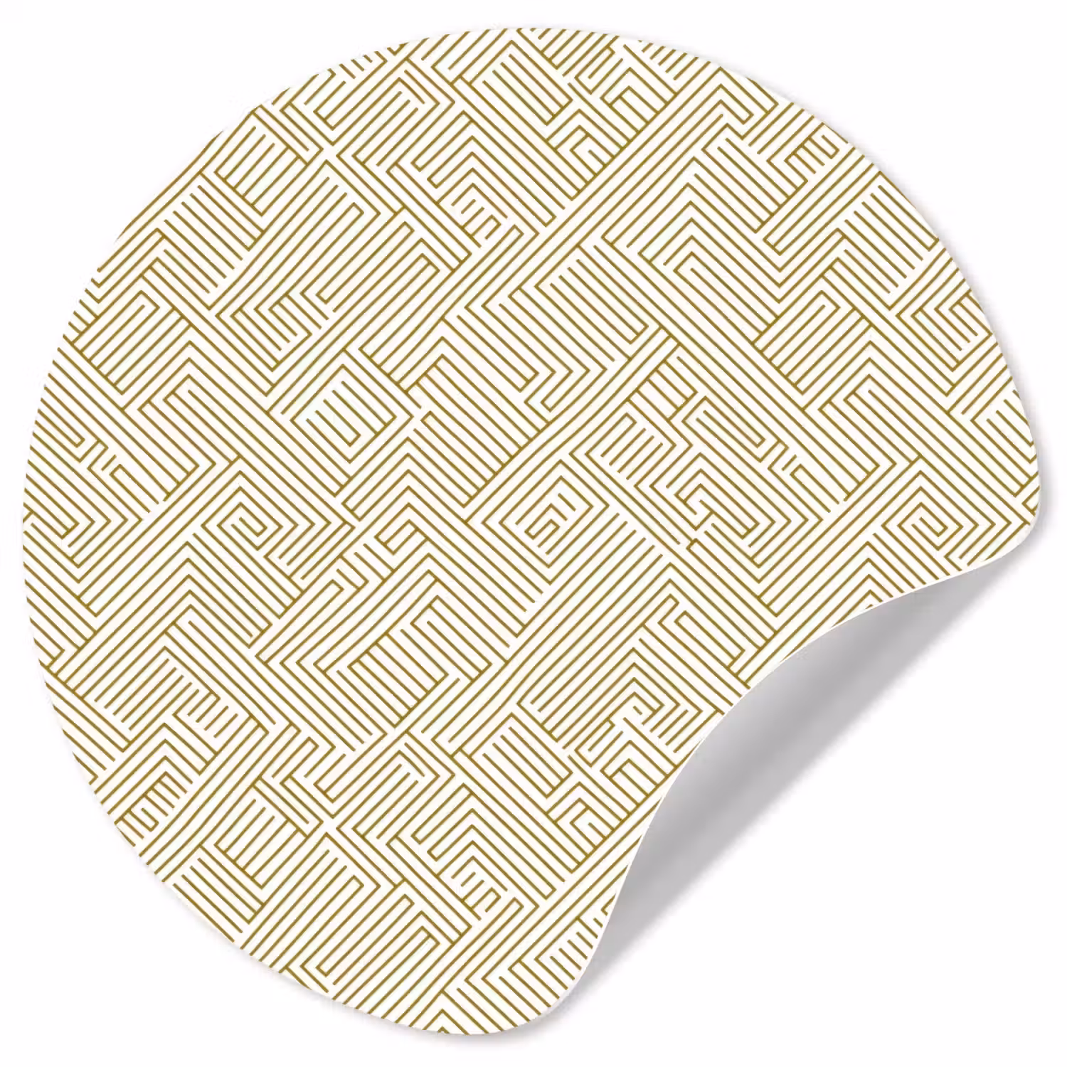 Geometrisch - Lijnen - Groen Wandcirkel behangsticker klein 186 -3d