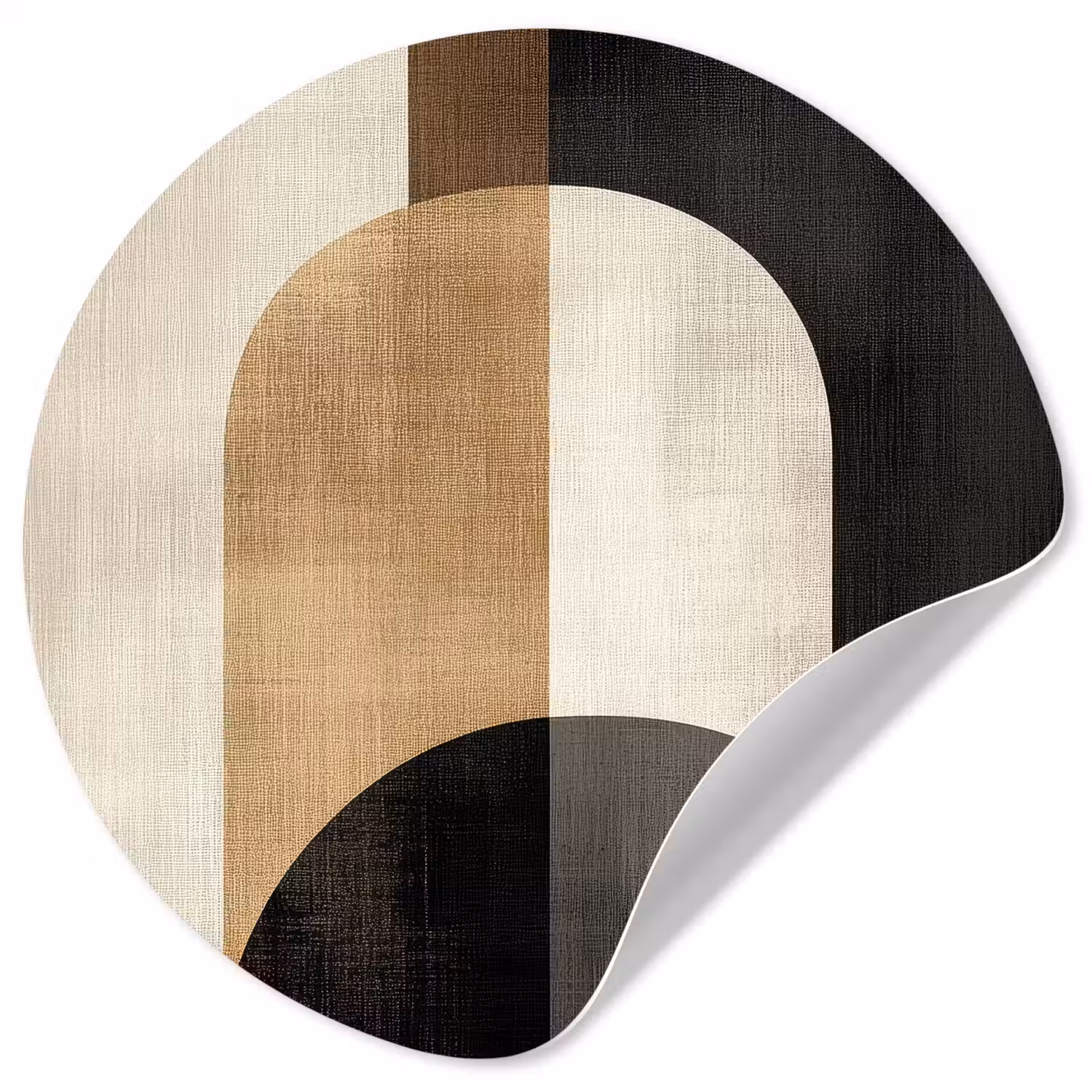 Geometrische - Vormen - Wit Wandcirkel behangsticker klein -3d