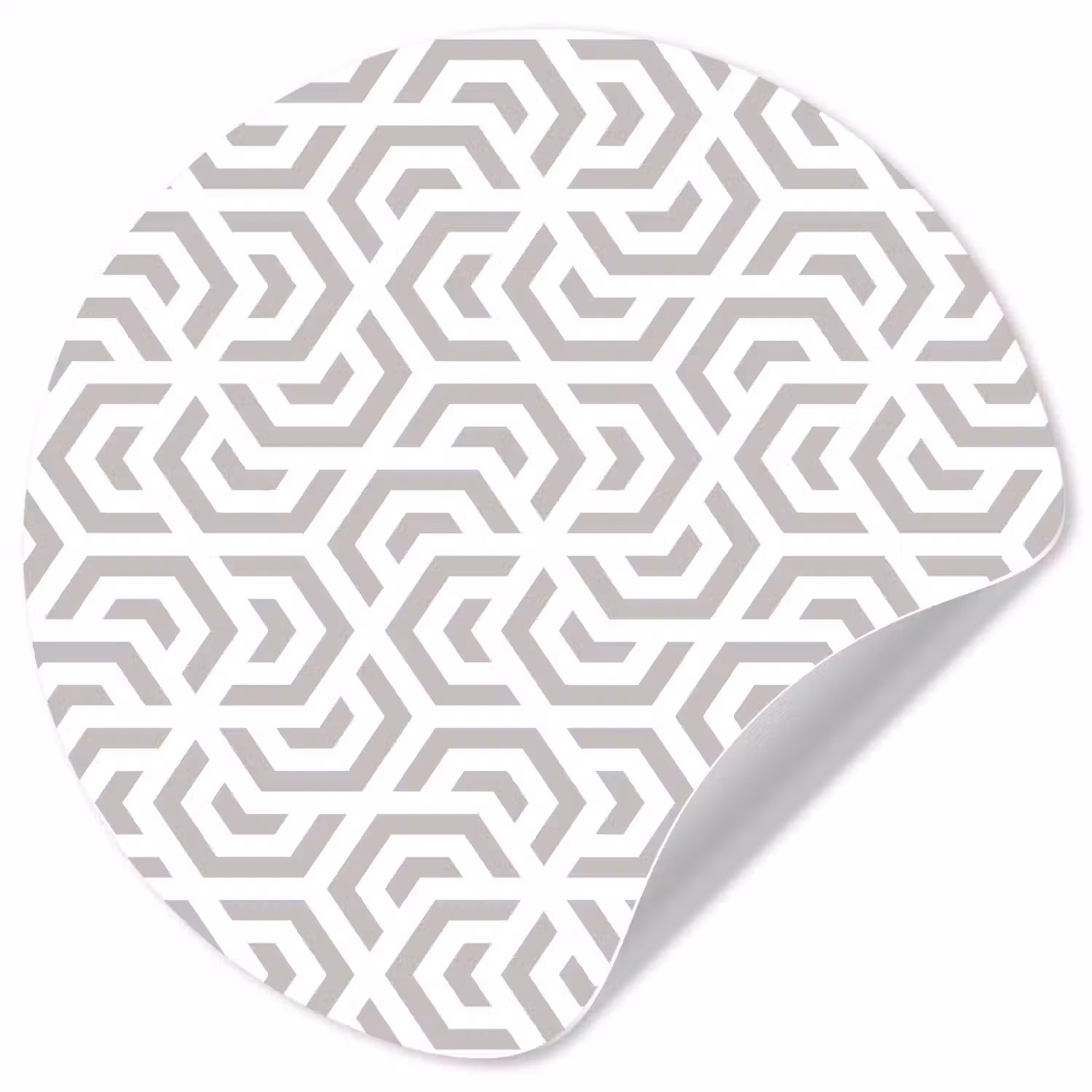 Grafisch - Patroon - Modern - Hexagon Wandcirkel behangsticker klein 186 -3d
