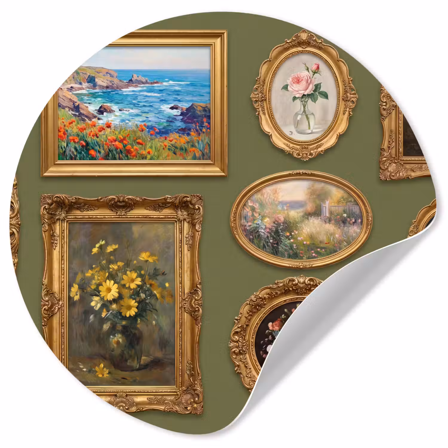 Hert - Bos - Natuur - Klassiek - Dieren Wandcirkel behangsticker klein -3d