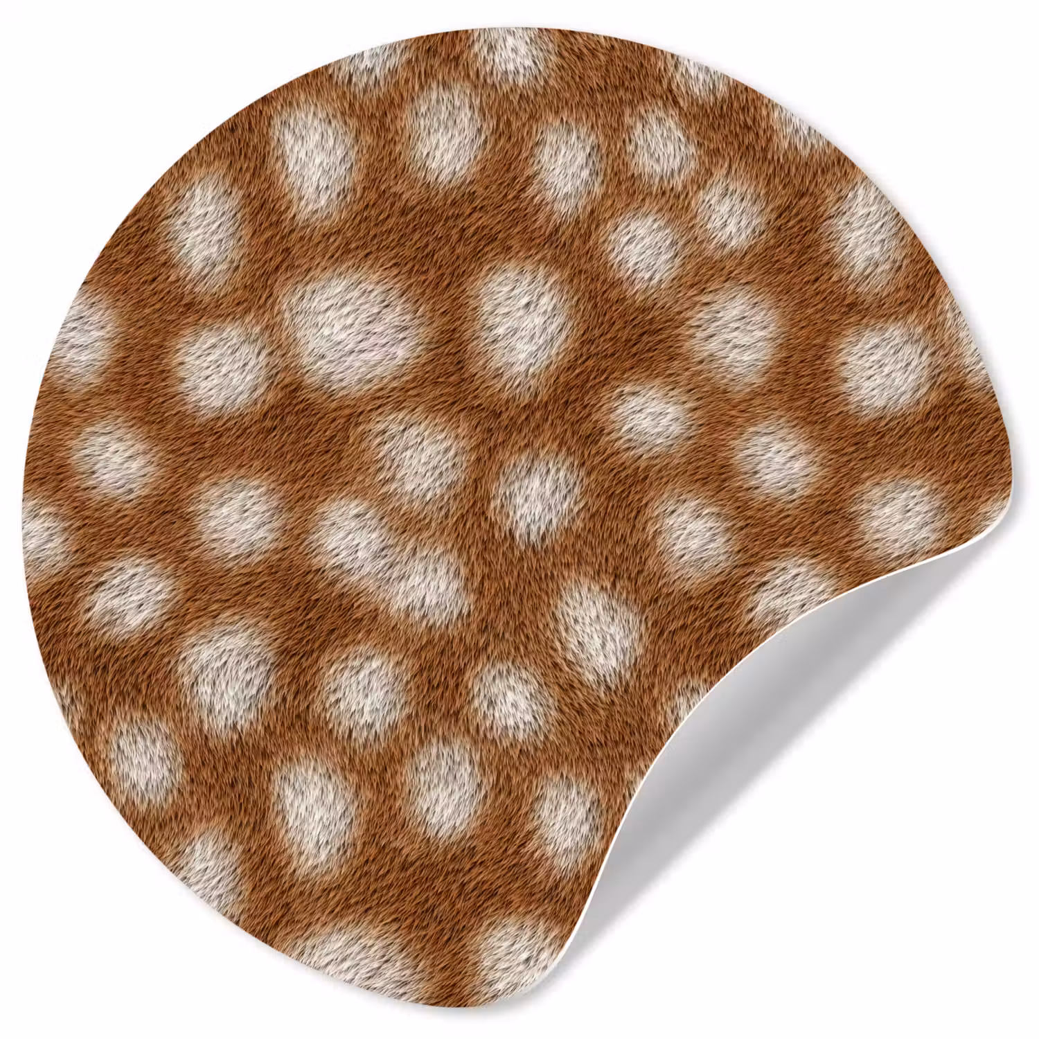Hert - Bruin - Vacht Wandcirkel behangsticker klein 186 -3d