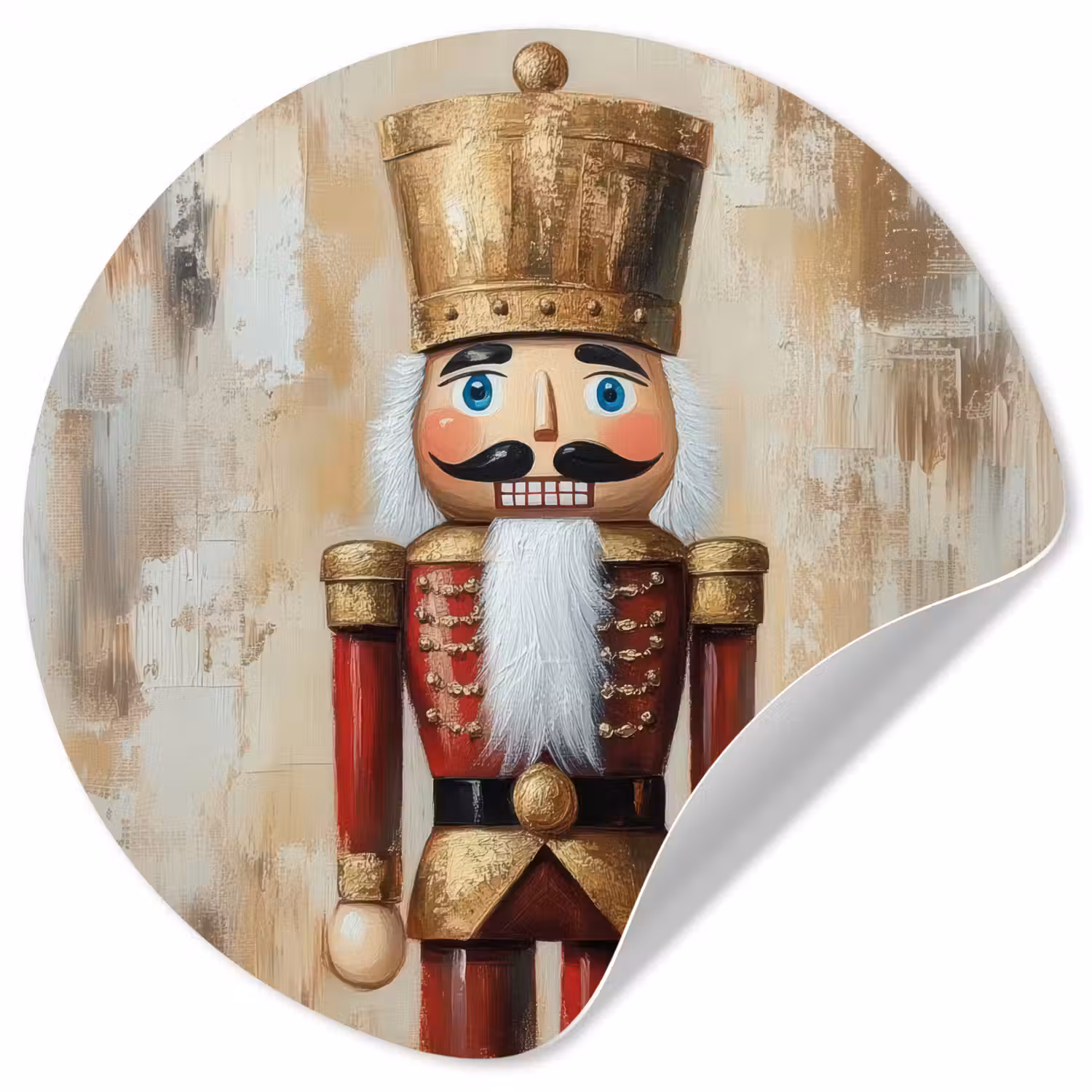 Kerst - Poppetje - Abstract Wandcirkel behangsticker klein -3d