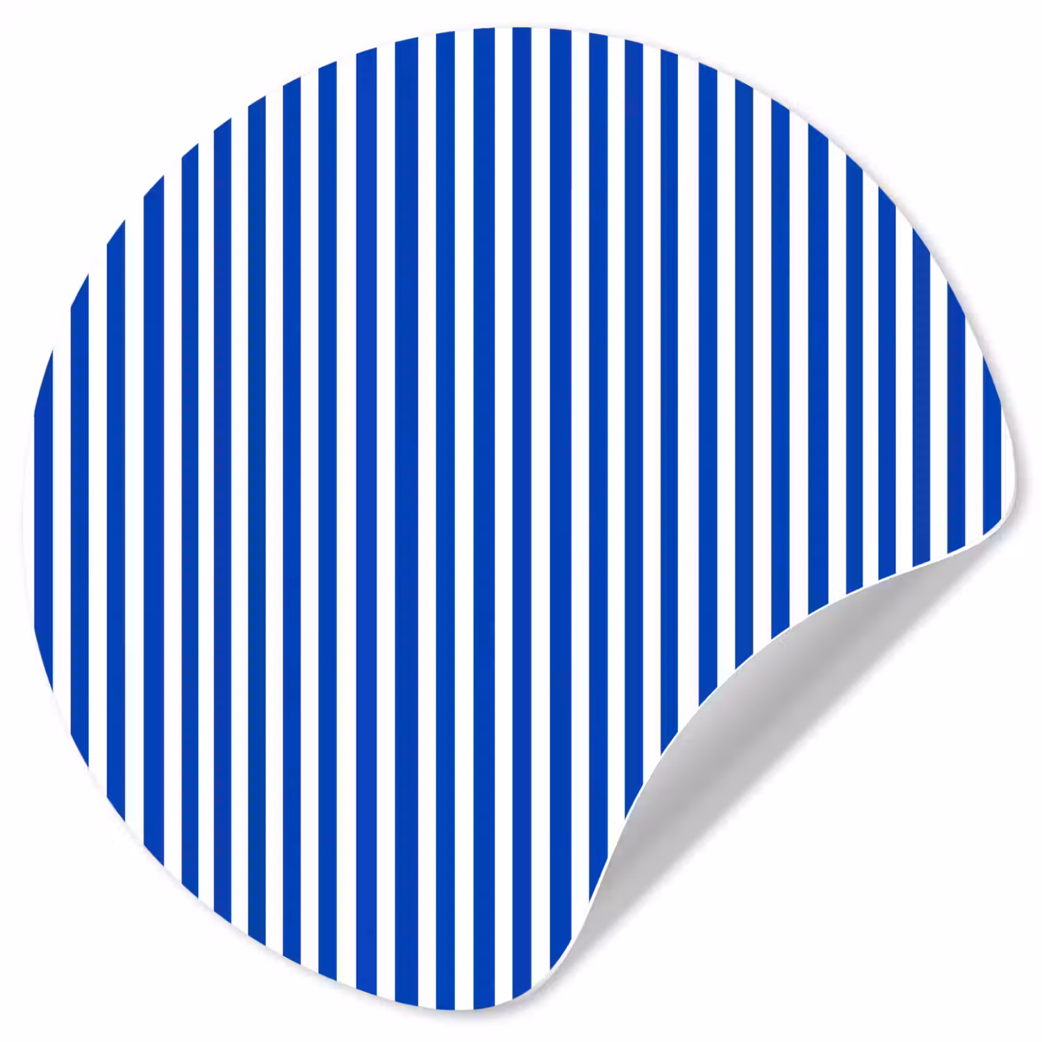 Klassiek - Strepen - Blauw Wandcirkel behangsticker klein 186 -3d