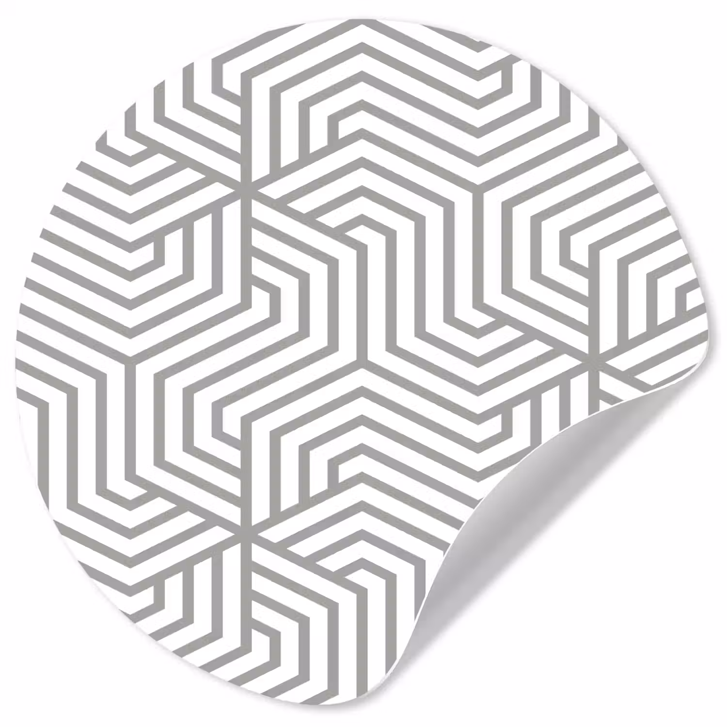 Lijn - Design - Geometrie - Patroon Wandcirkel behangsticker klein 186 -3d