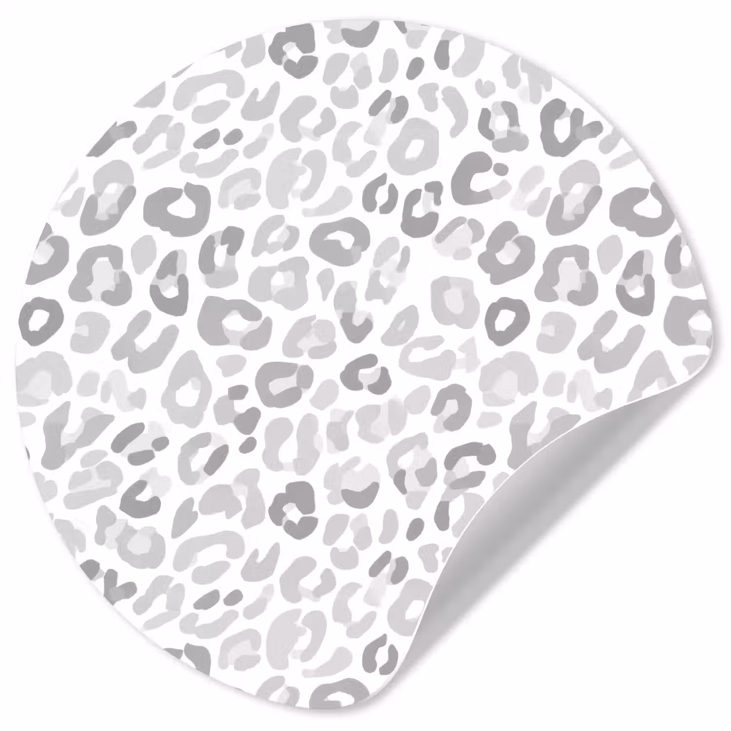 Luipaard - Motief - Grijs Wandcirkel behangsticker klein 186 -3d