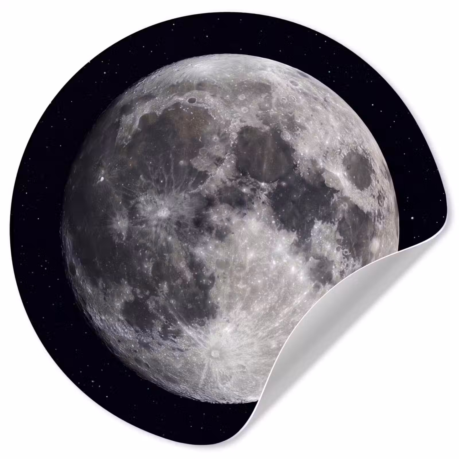 Behangcirkel - Maan - Sterren - Ruimte - Maan - Sterren - Ruimte Wandcirkel behangsticker klein