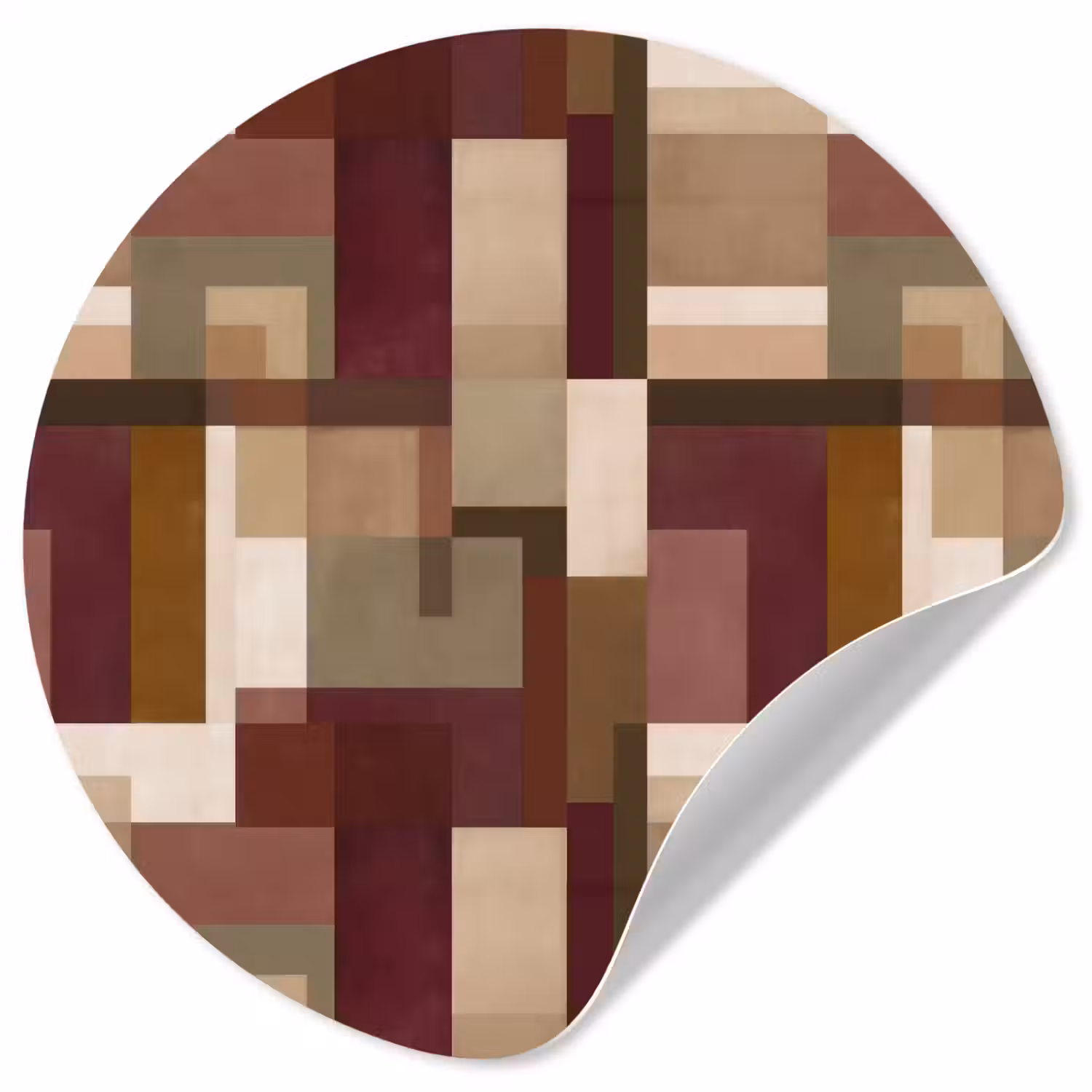 Modern - Geometrie - Kleurrijk Wandcirkel behangsticker klein 186 -3d