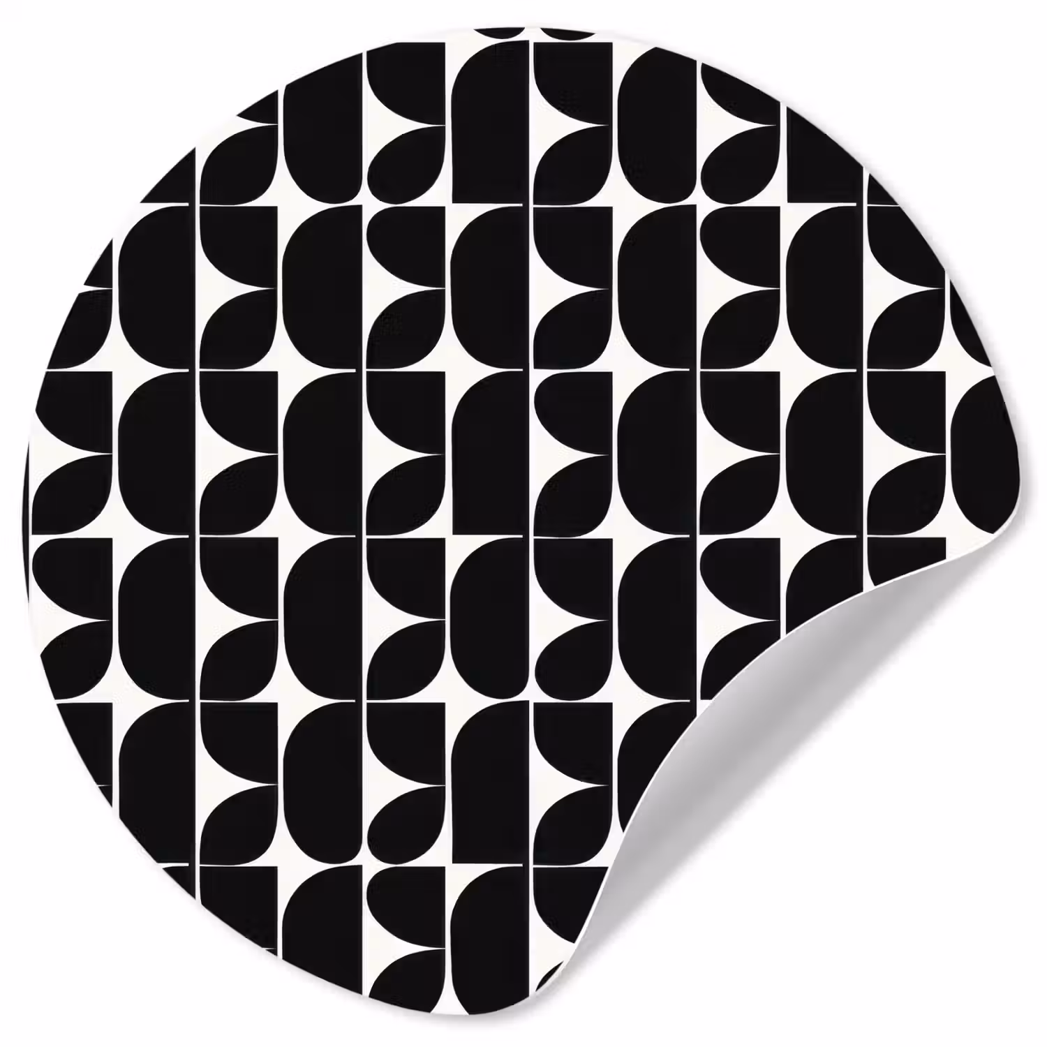 Modern - Geometrisch - Zwart Wandcirkel behangsticker klein 186 -3d