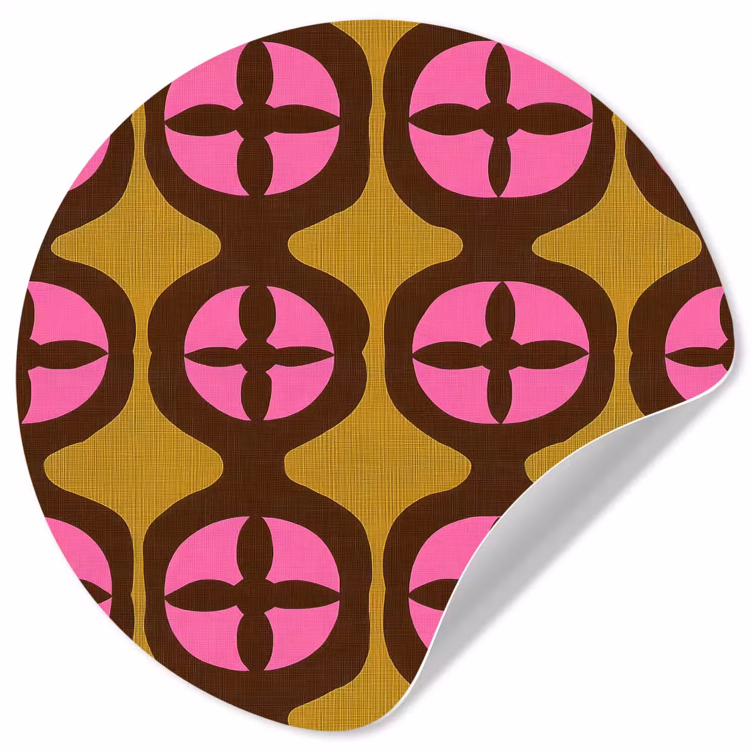 Modern - Patroon - Roze Wandcirkel behangsticker klein 186 -3d