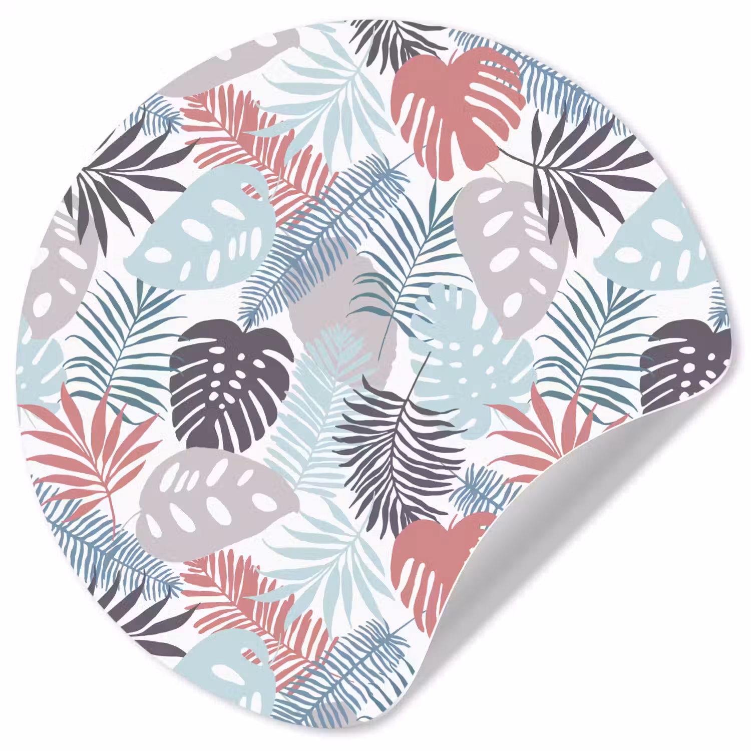 Monstera - Pastel - Bladeren - Tropical Wandcirkel behangsticker klein -3d