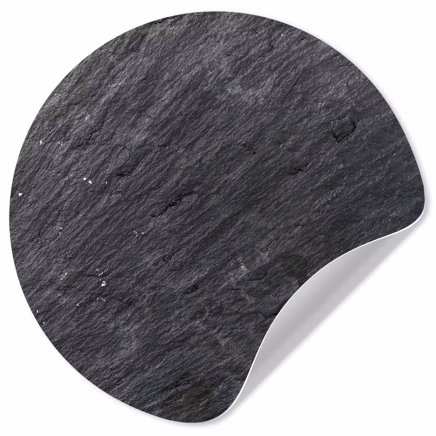 Natuursteen - Industrieel - Leisteen - Structuur - Grijs Wandcirkel behangsticker klein -3d