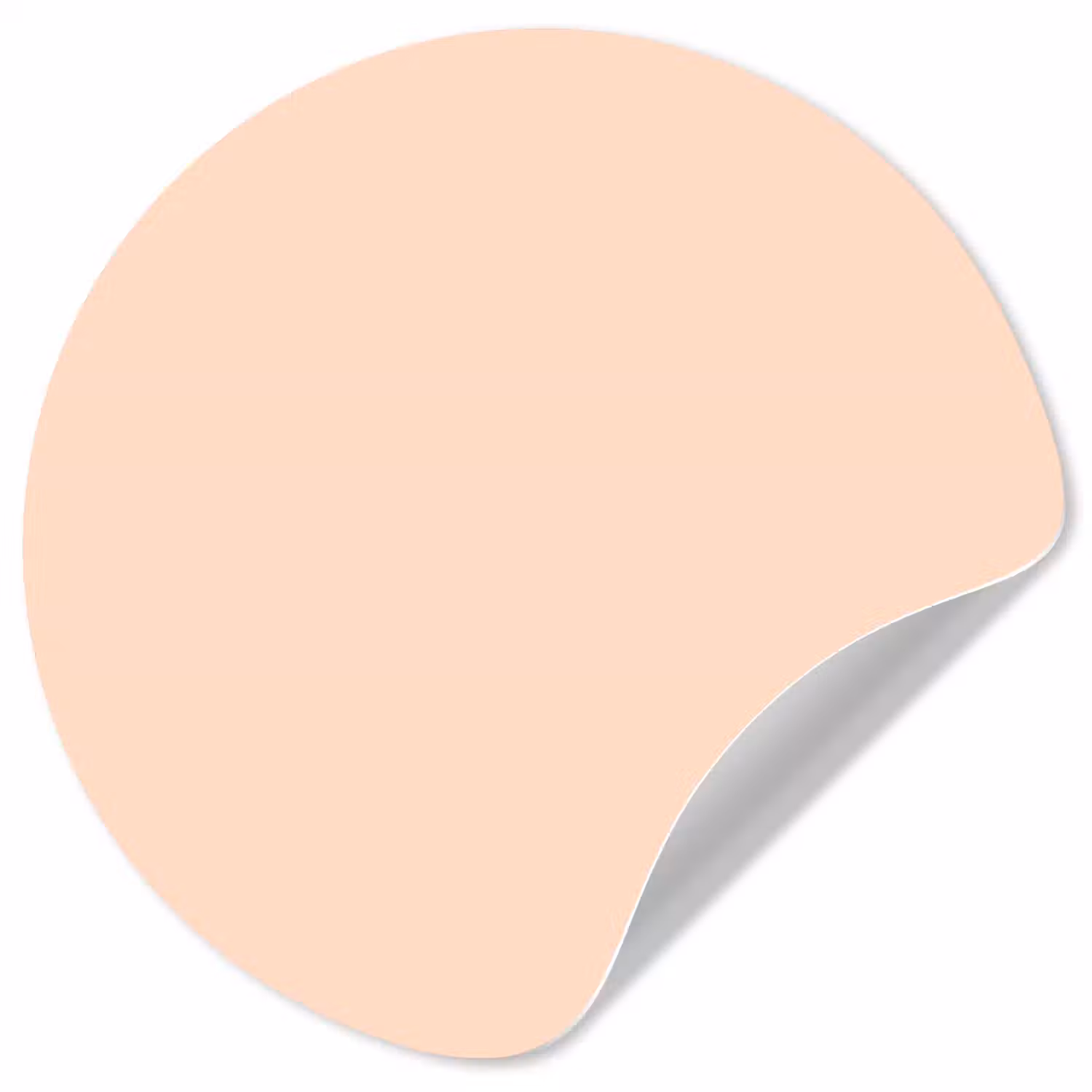Pale - Peach - Nude Wandcirkel behangsticker klein 186 -3d