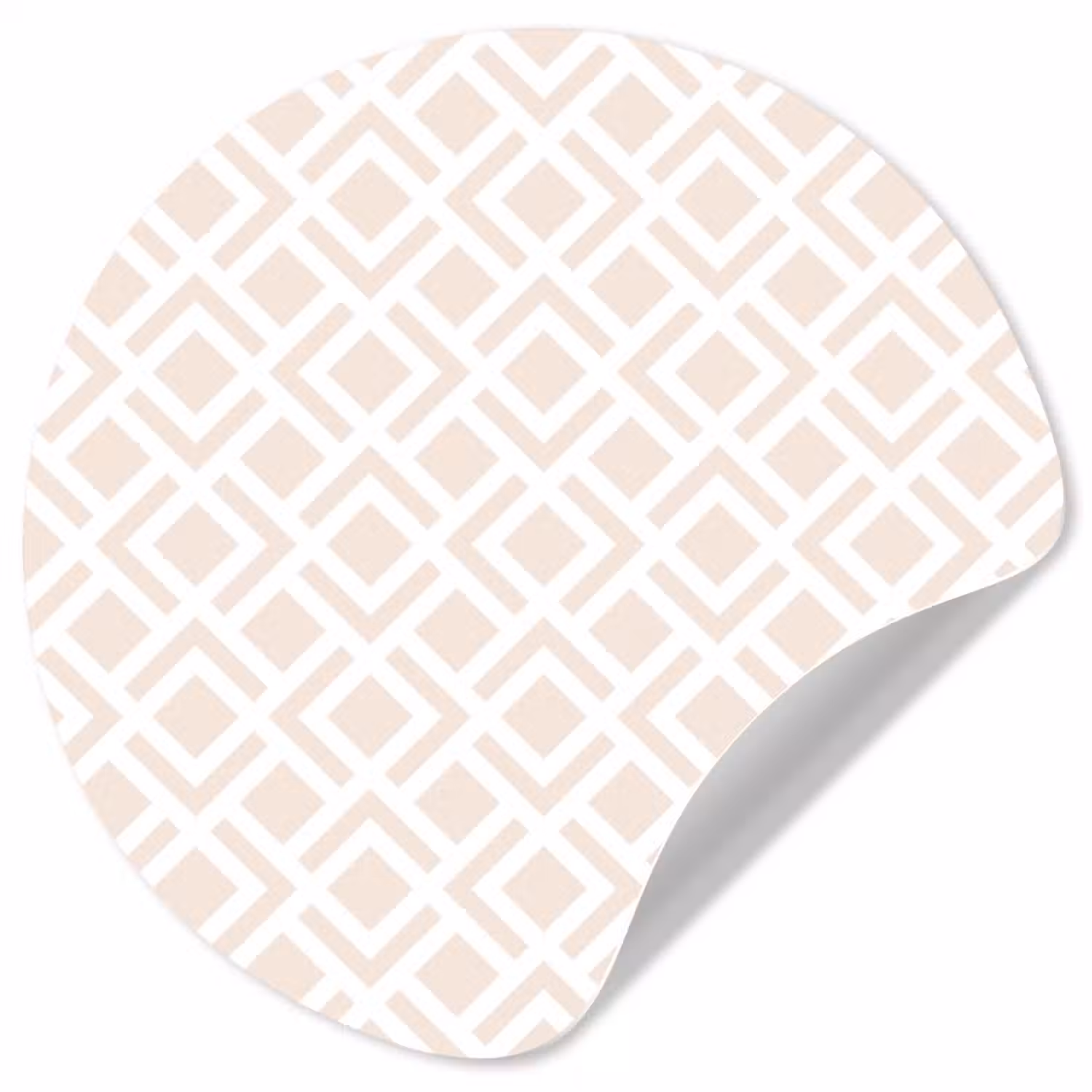 Patronen - Abstract - Beige - Geometrie Wandcirkel behangsticker klein 186 -3d