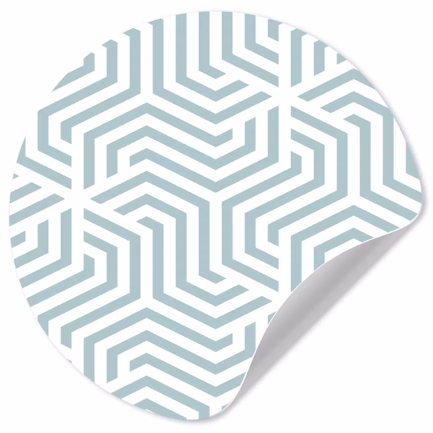 Patroon - Lijn - Design - Groen Wandcirkel behangsticker klein 186 -3d