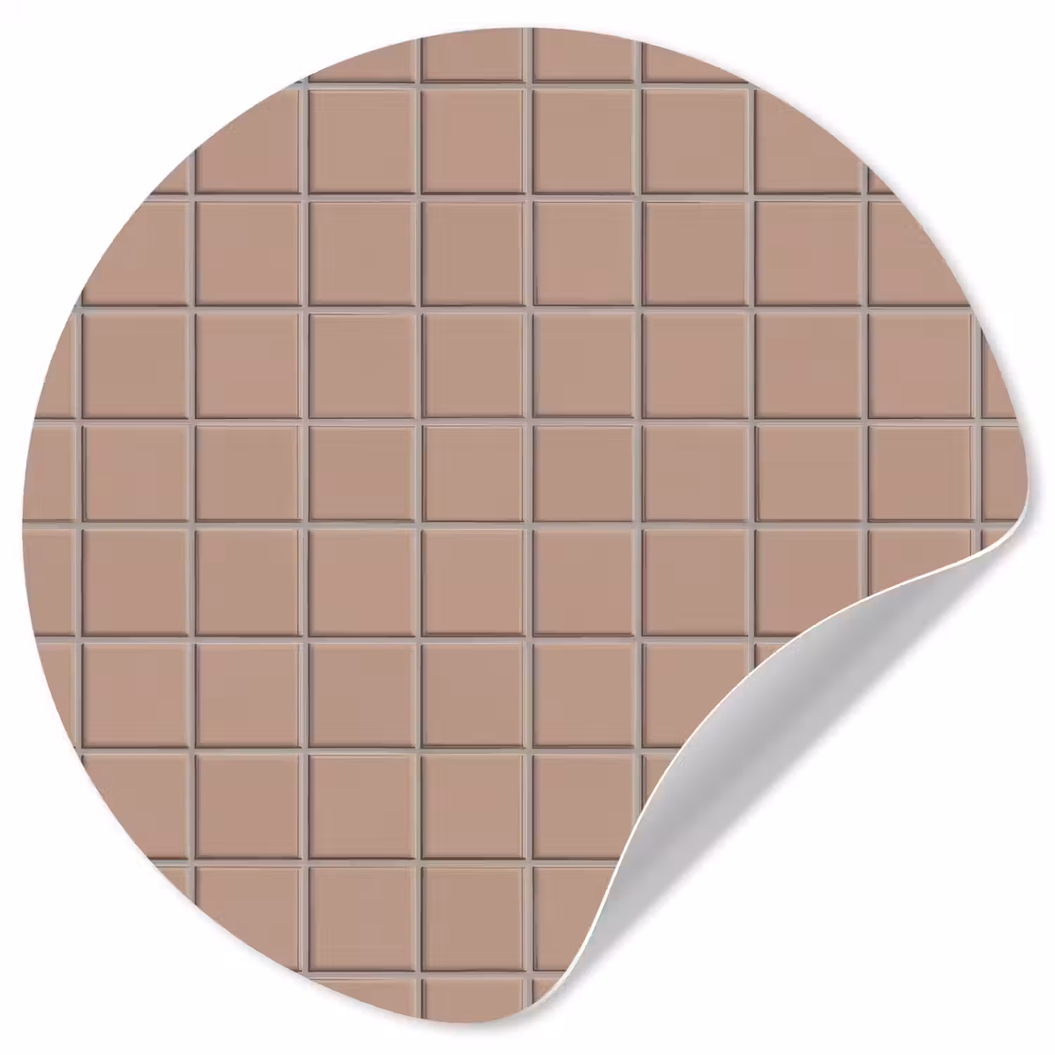 Patroon - Tegel - Oudroze Wandcirkel behangsticker klein 186 -3d