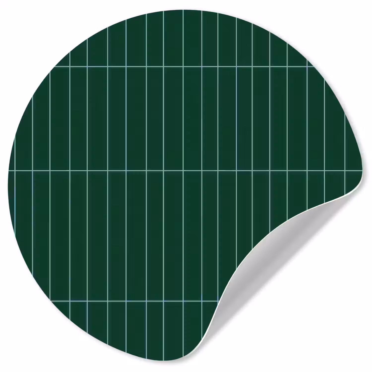 Patroon - Tegels - Donkergroen Wandcirkel behangsticker klein 186 -3d