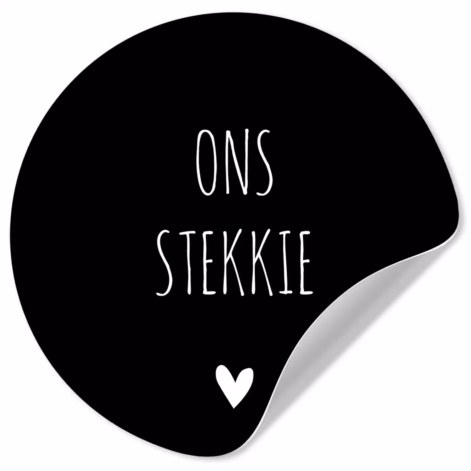 Quotes - Stekkie - Ons stekkie Wandcirkel behangsticker klein -3d