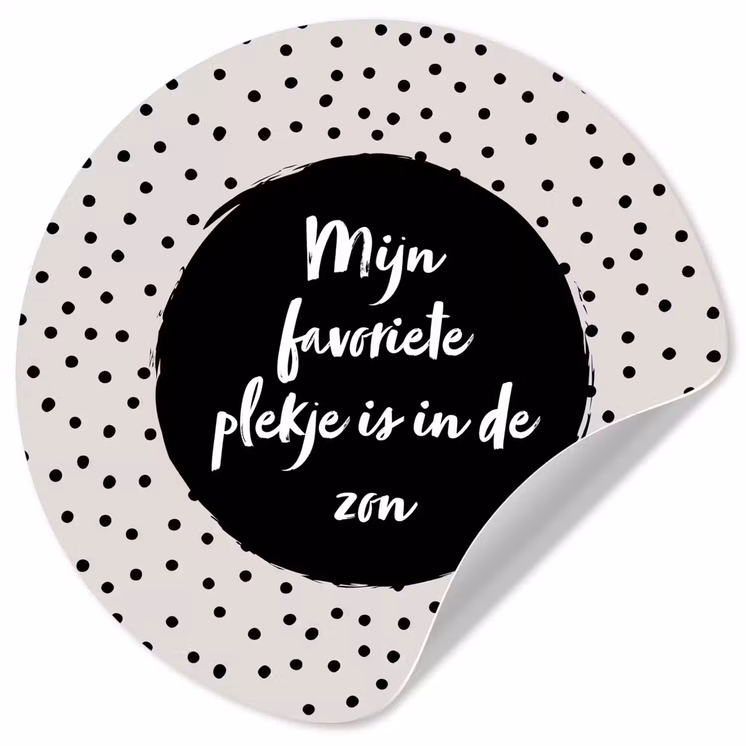 Quotes - Tekst - Tuin - Mijn favoriete plekje is in de zon - Zon Wandcirkel behangsticker klein -3d