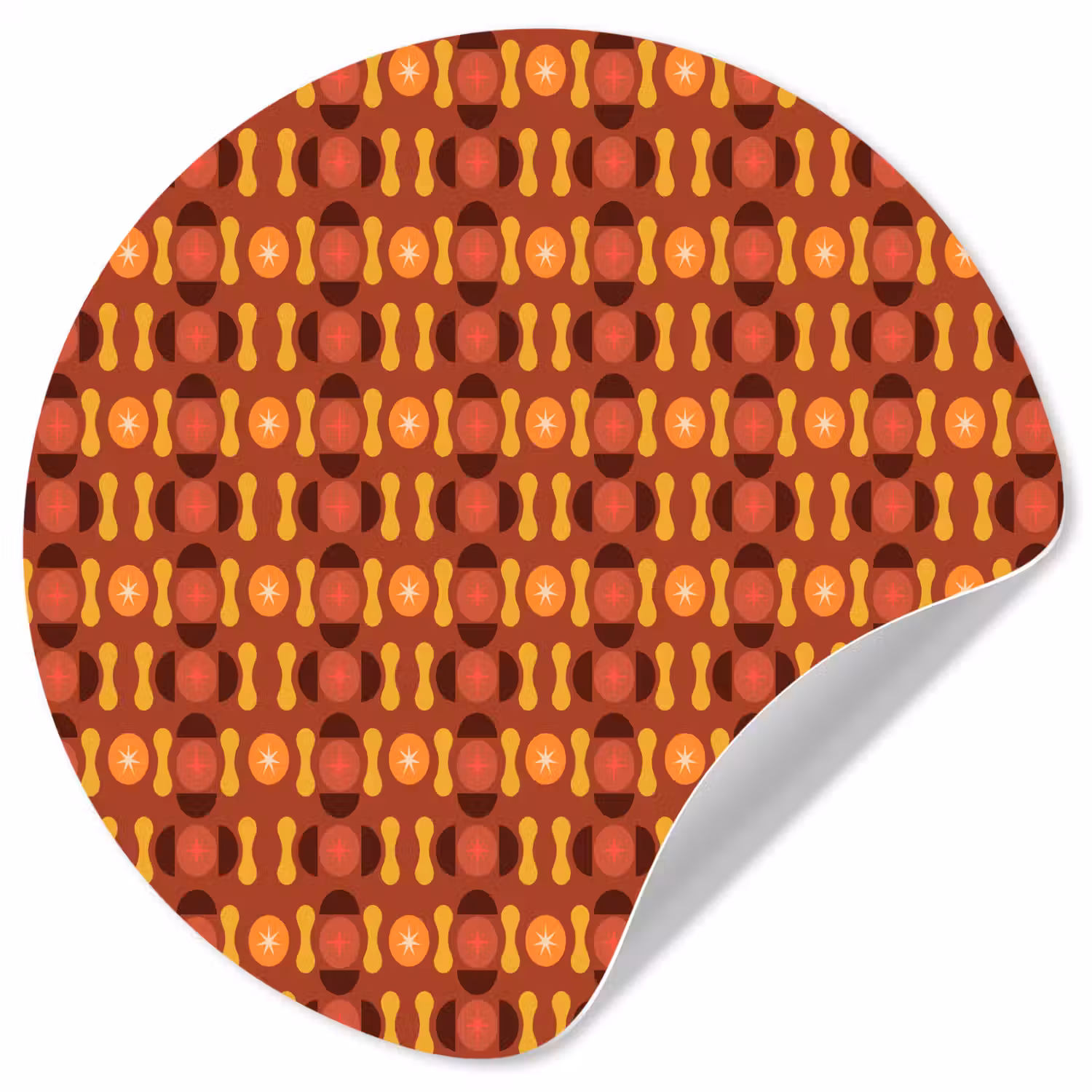 Retro - Disco - Hippie Wandcirkel behangsticker klein 186 -3d