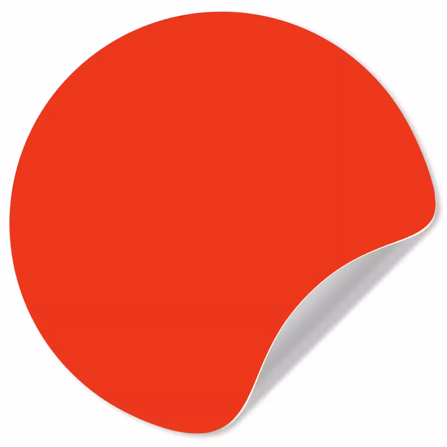 Rood - Kleur - Effen Wandcirkel behangsticker klein 186 -3d