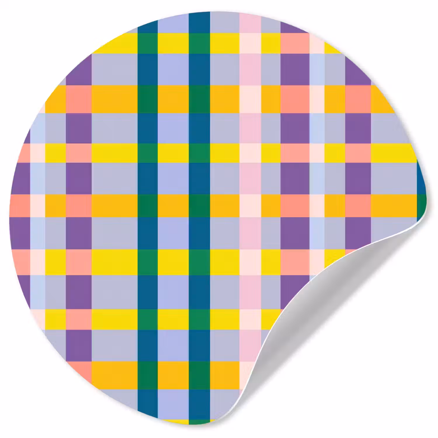 Ruit - Patroon - Kleurrijk Wandcirkel behangsticker klein 186 -3d