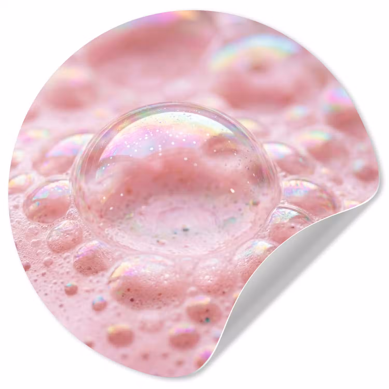 Schuim - Structuur - Roze Wandcirkel behangsticker klein -3d
