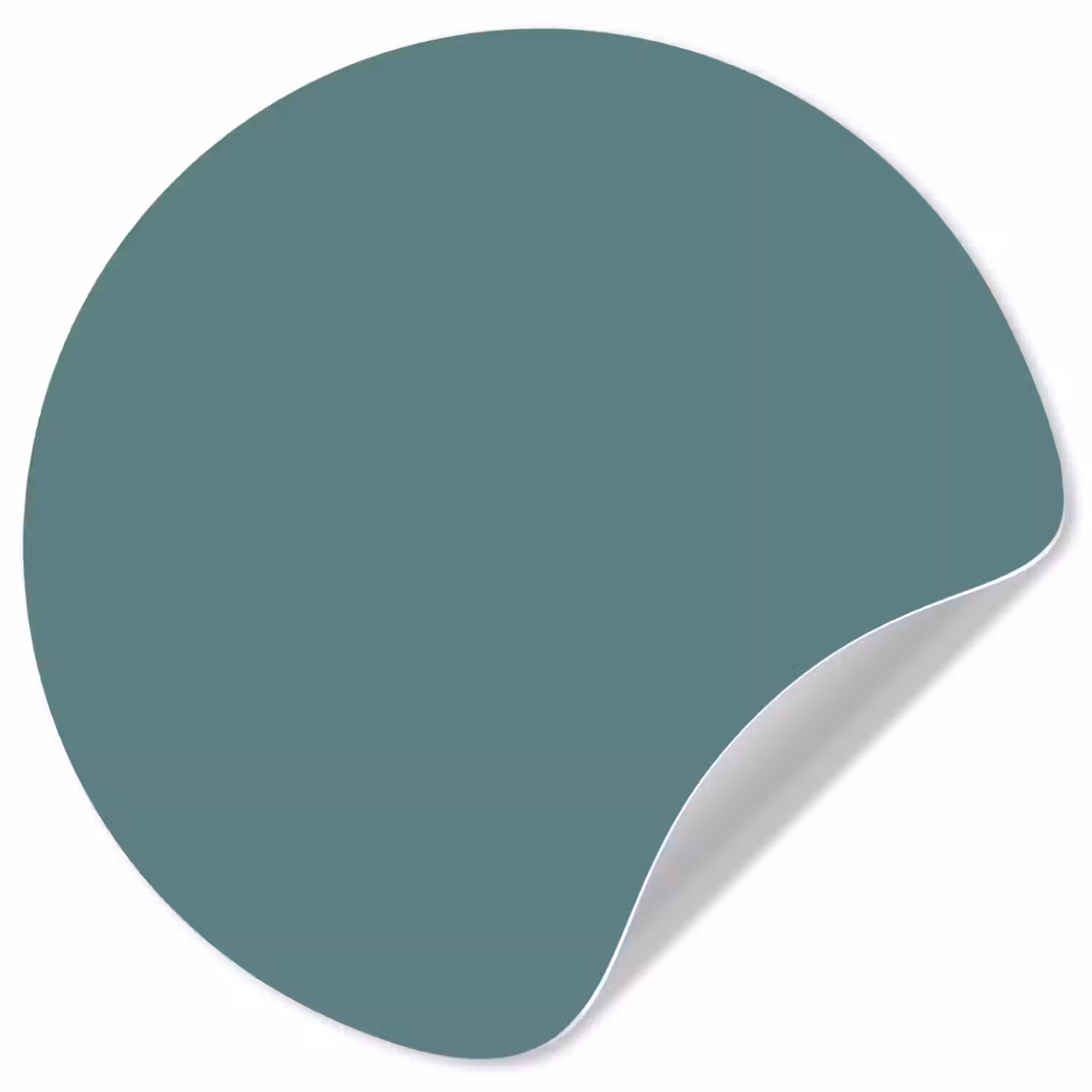 Serene - Teal - Blauw Wandcirkel behangsticker klein 186 -3d