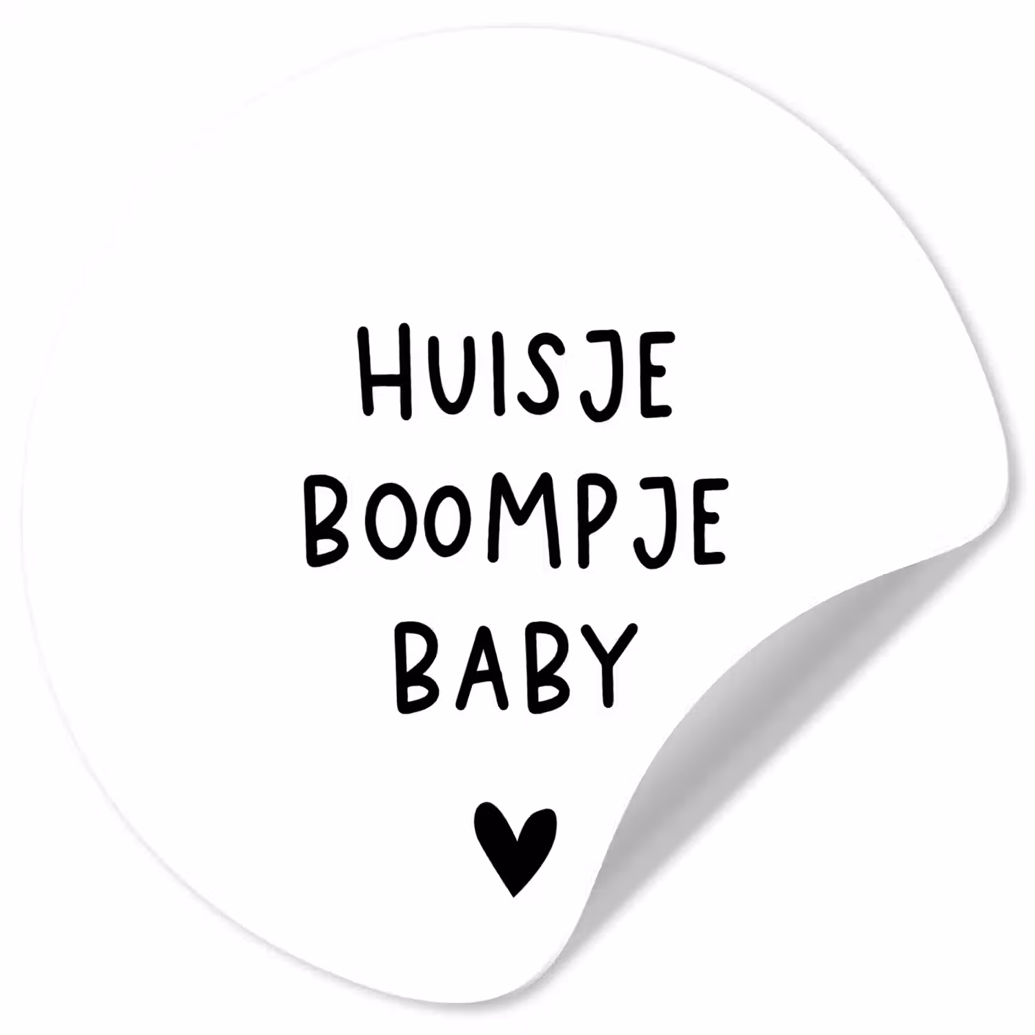 Spreuken - Huisje boompje baby - Quotes Wandcirkel behangsticker klein -3d
