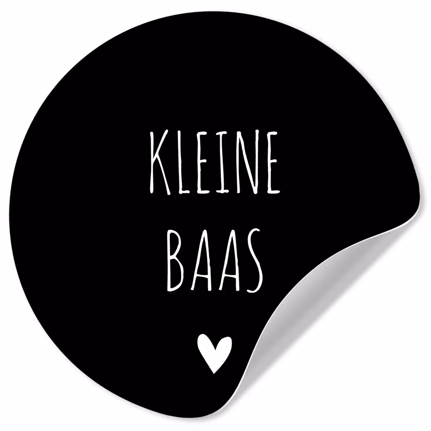 Spreuken - Kleine baas - Quotes Wandcirkel behangsticker klein -3d