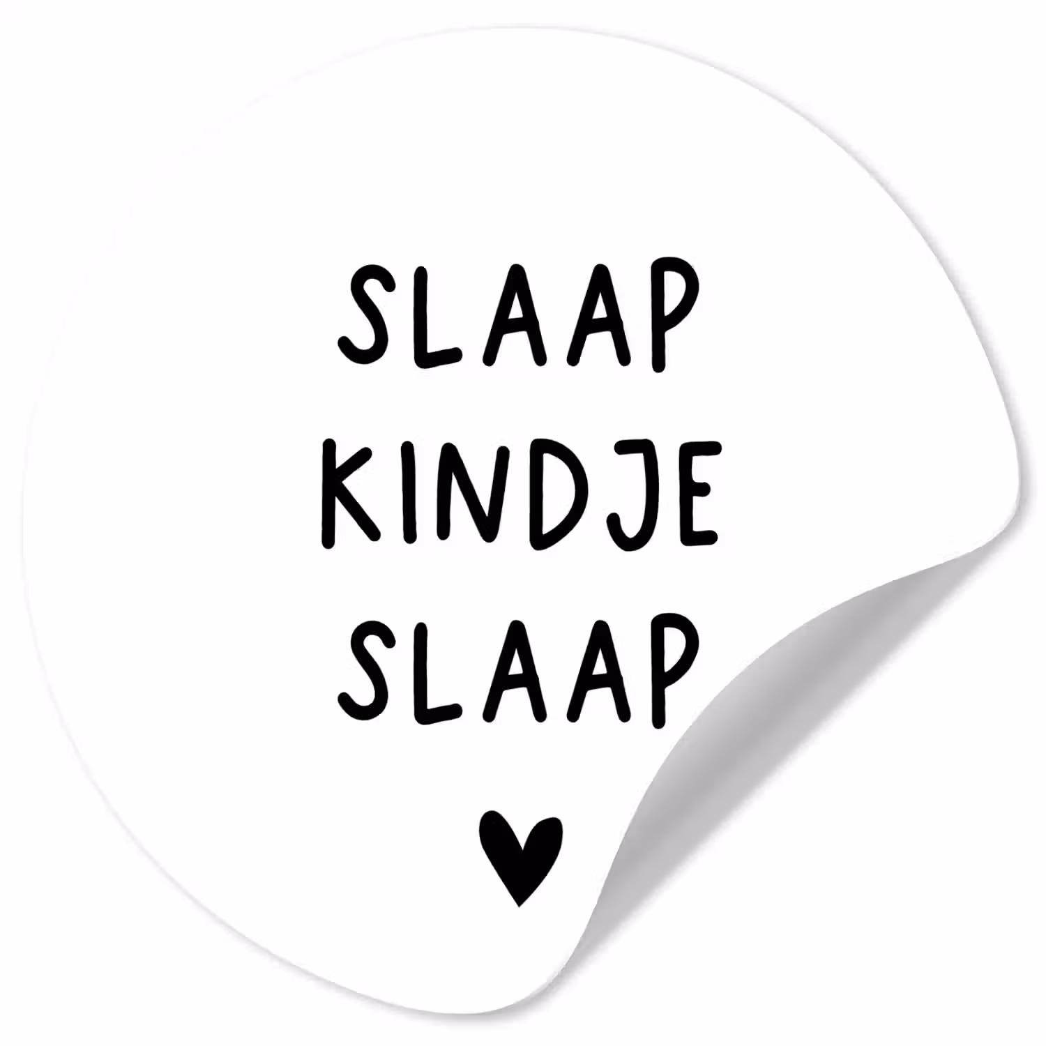 Spreuken - Quotes - Slaap kindje slaap Wandcirkel behangsticker klein -3d