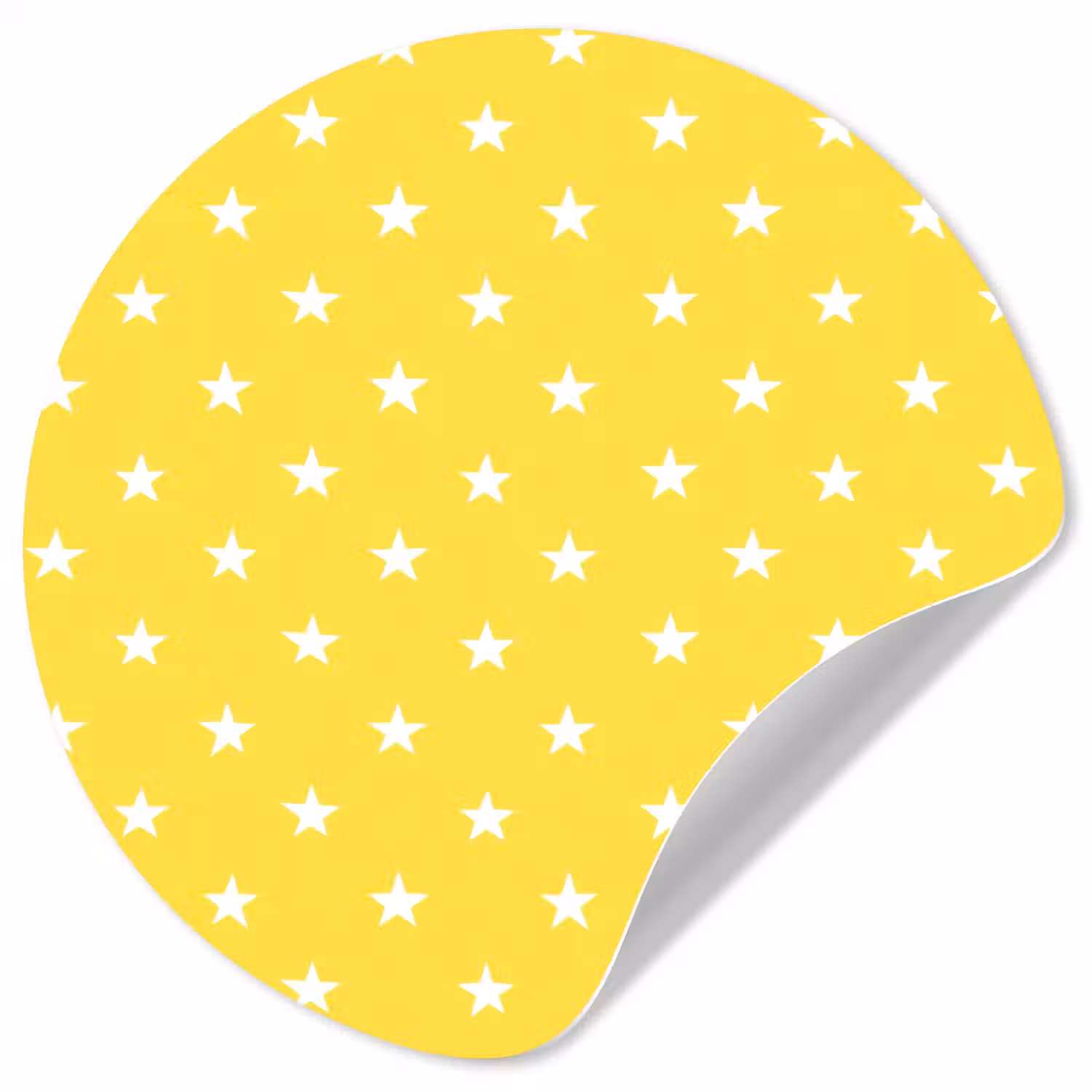 Sterren - Patroon - Minimalistisch - Geel Wandcirkel behangsticker klein 186 -3d
