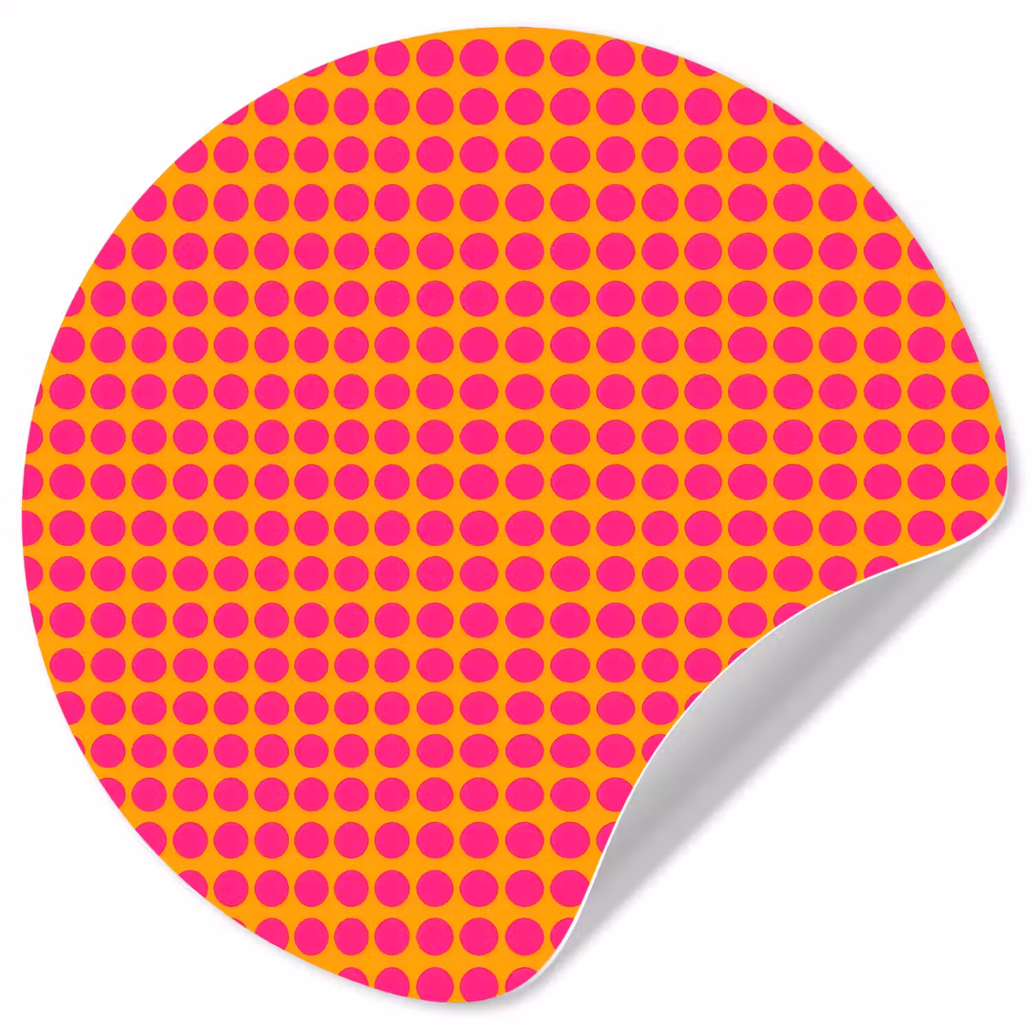 Stippen - Patroon - Oranje Wandcirkel behangsticker klein 186 -3d