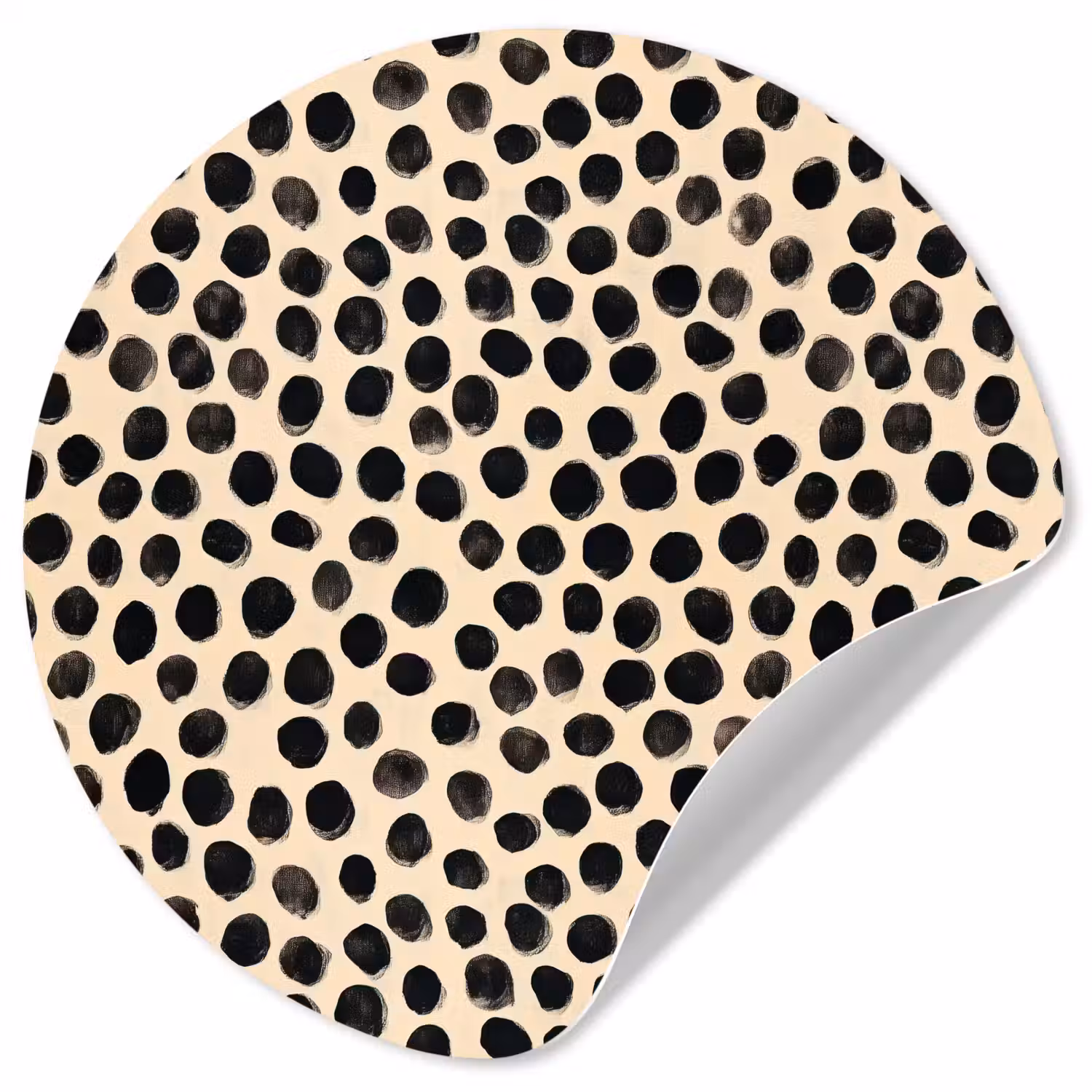 Stippen - Patroon - Zwart Wandcirkel behangsticker klein 186 -3d
