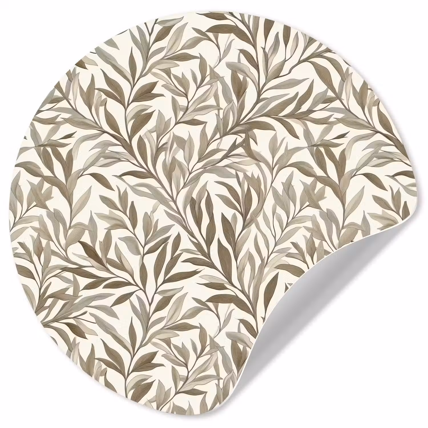 Takken - Botanisch - Taupe Wandcirkel behangsticker klein 186 -3d